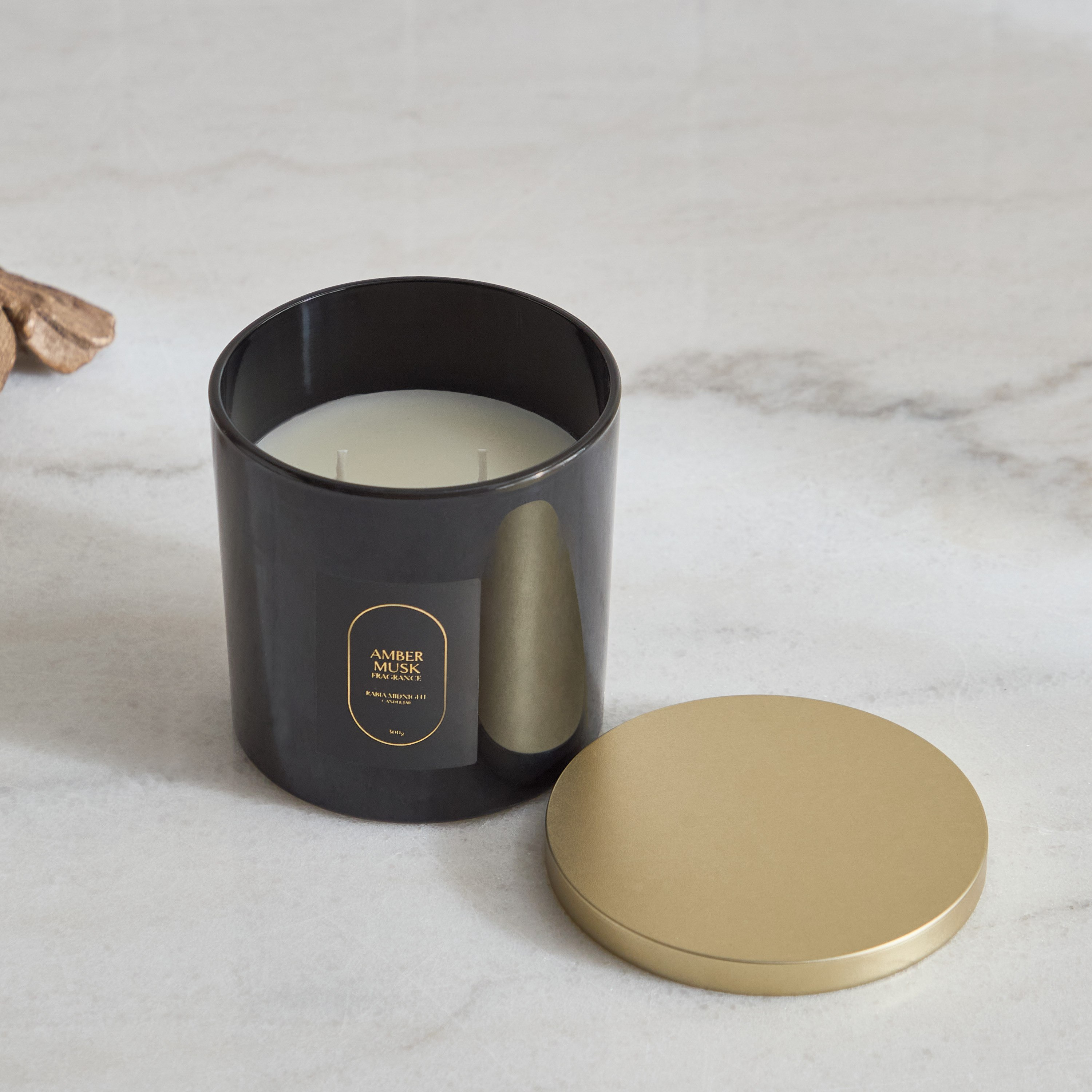 Rabia Midnight Amber Musk Scented Jar Candle with 2 Wicks - 300 g-hbxlivingroom-decorandaccessories-candles-image-6
