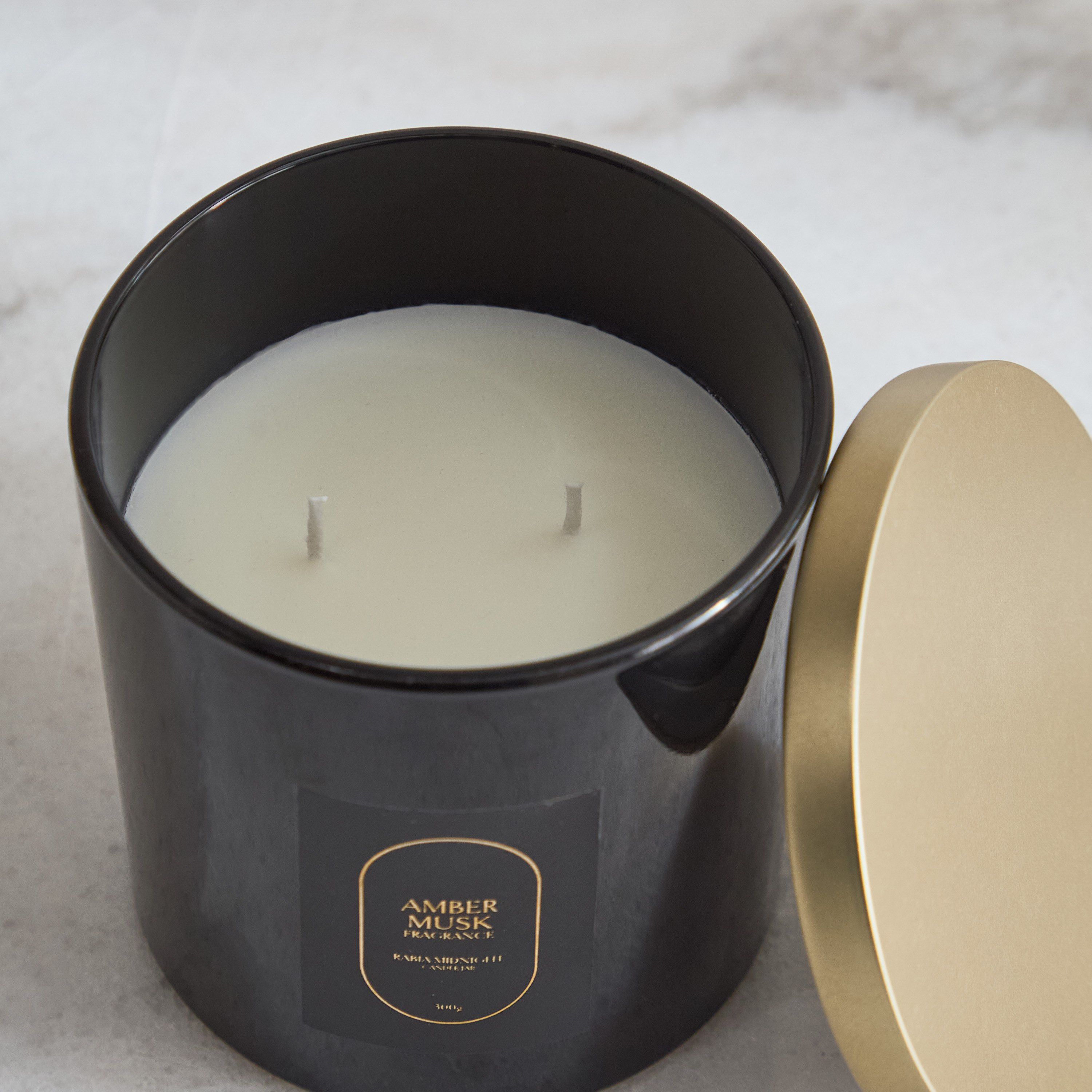 Rabia Midnight Amber Musk Scented Jar Candle with 2 Wicks - 300 g-hbxlivingroom-decorandaccessories-candles-image-7