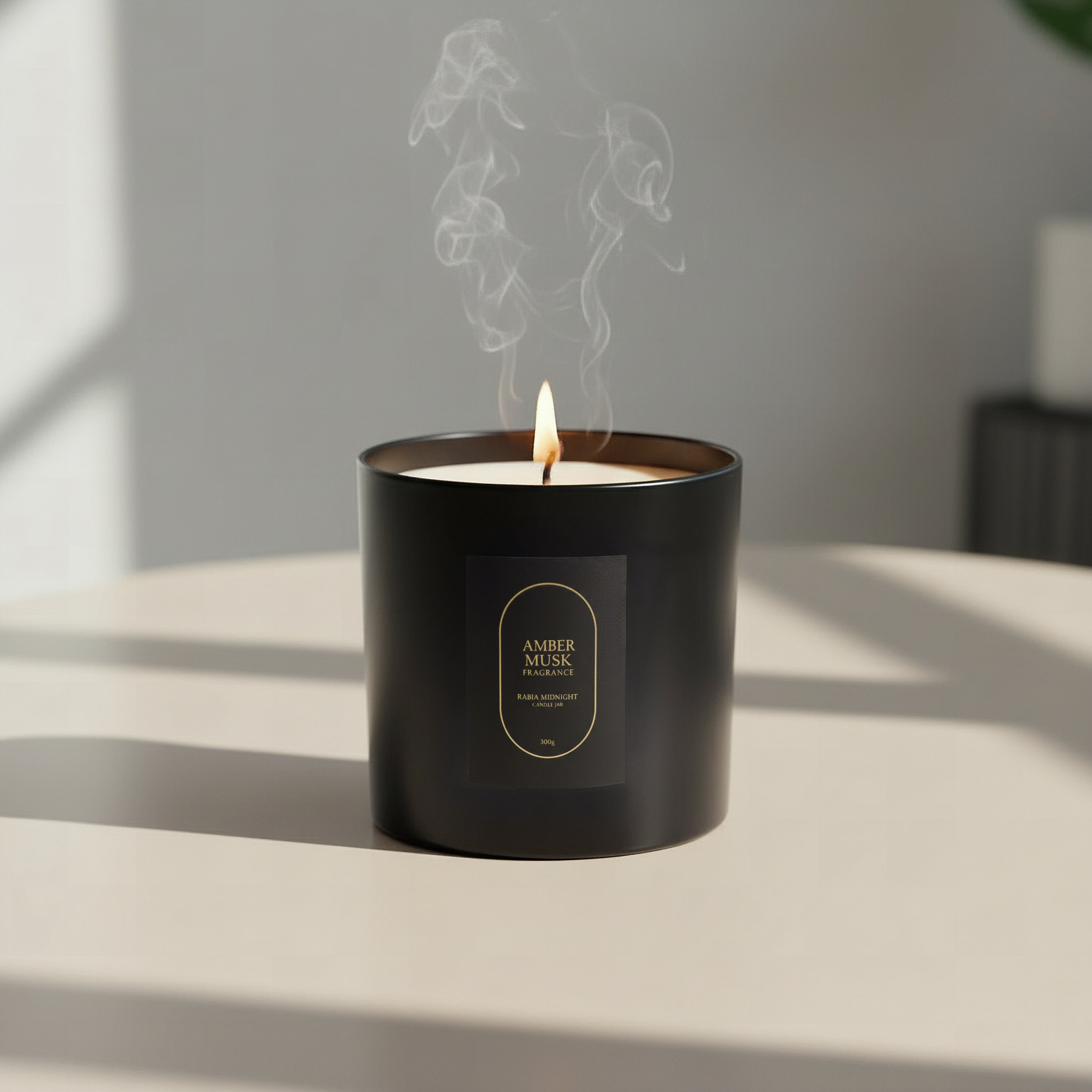 Rabia Midnight Amber Musk Scented Jar Candle with 2 Wicks - 300 g-hbxlivingroom-decorandaccessories-candles-image-2