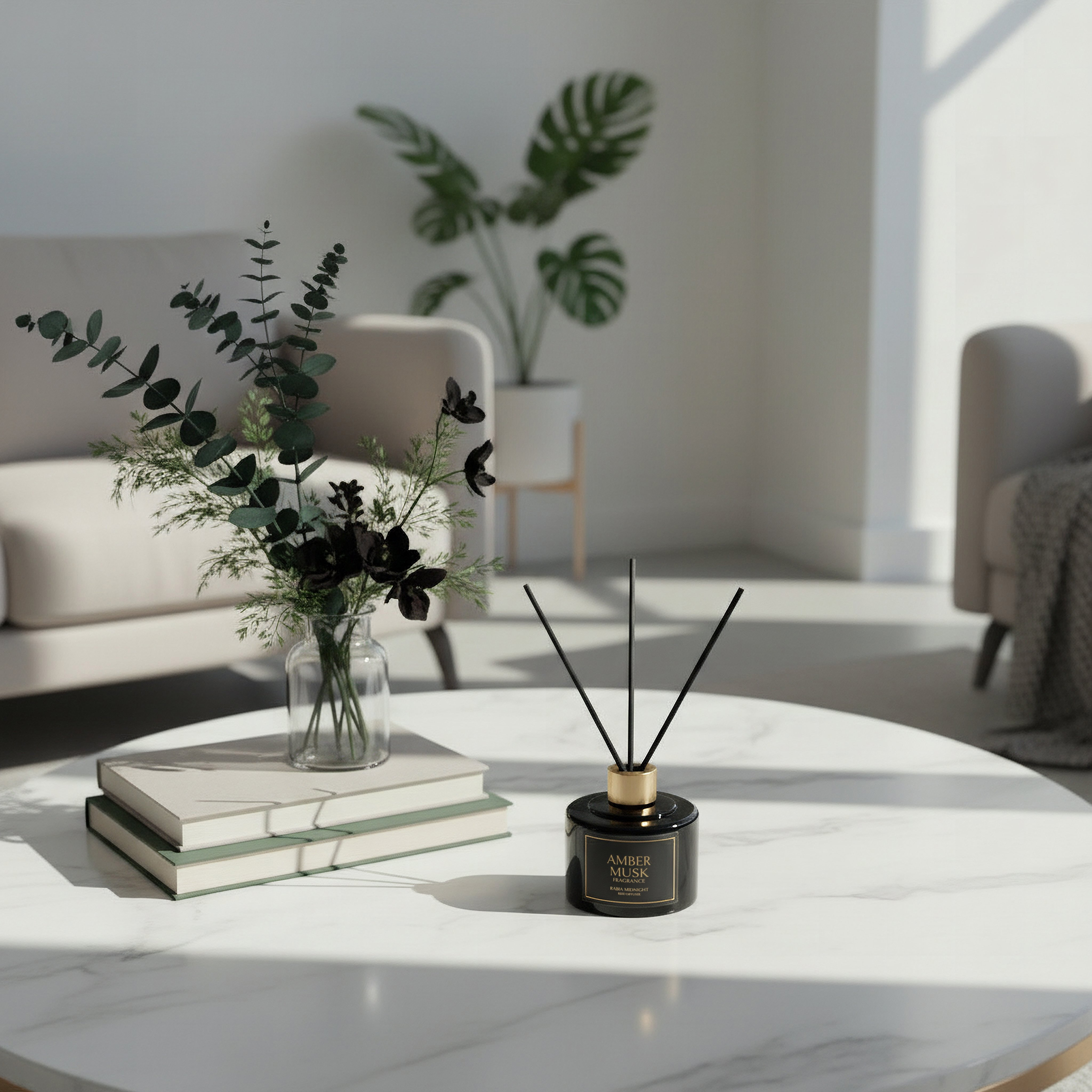 موّزع عطور برائحة العنبر والمسك ميدنايت من رابيا – 200 مل-hbxbedroom-homefragrance-diffusers-image-3