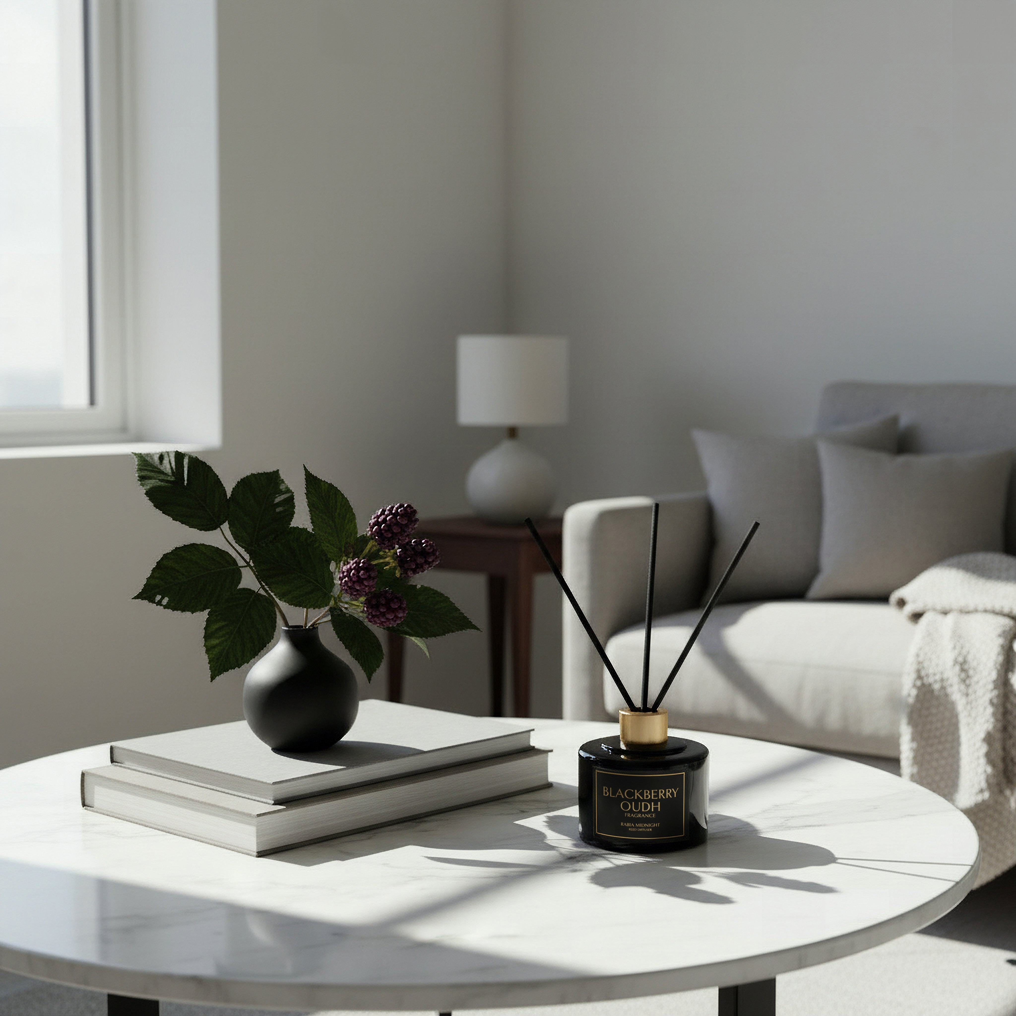 موزع عطور بالأعواد برائحة ميدنايت بلاك بيري عود من ربيع - 200 مل-hbxbedroom-homefragrance-diffusers-image-3