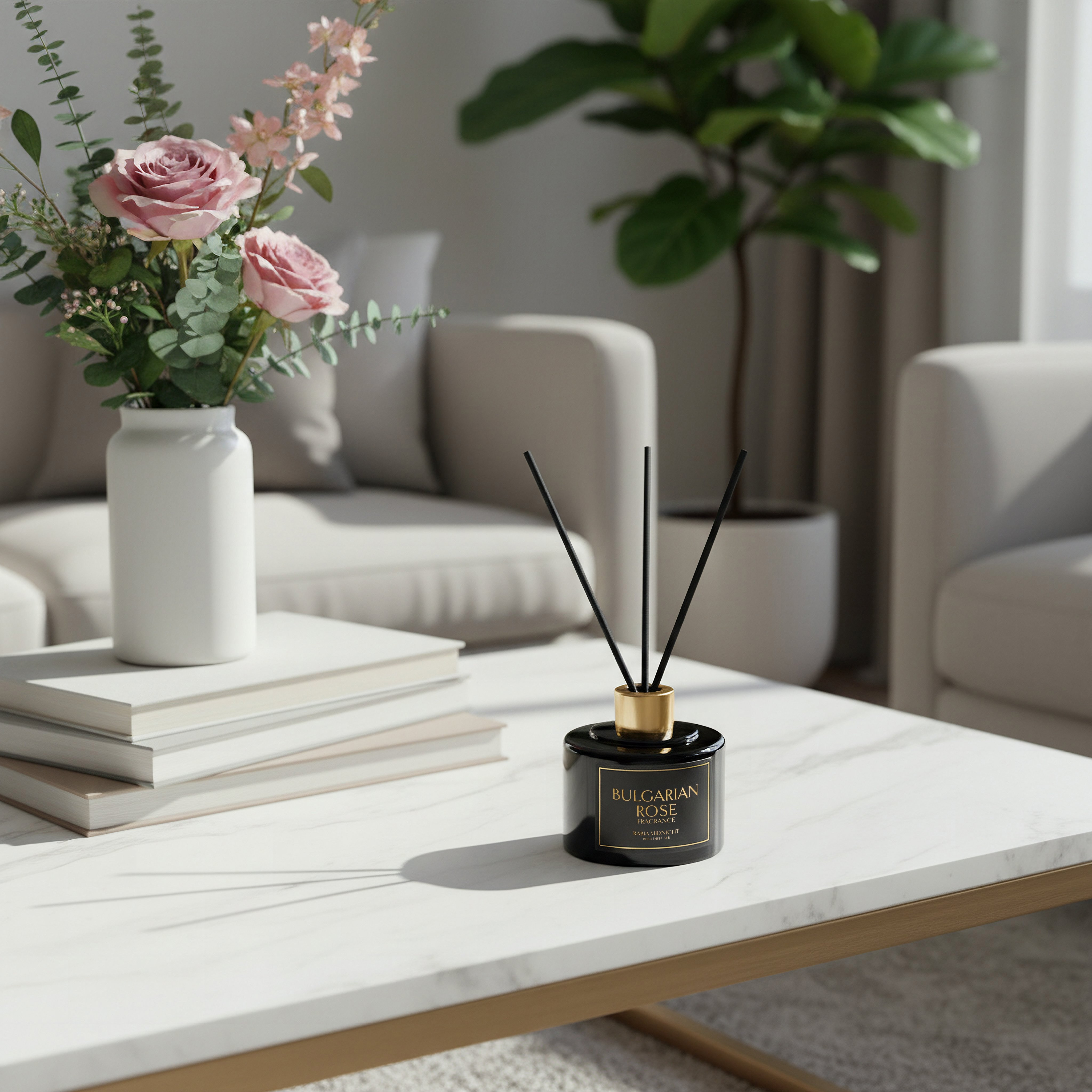 موزع عطور بالأعواد برائحة ميدنايت ورد بلغاري من ربيع - 200 مل-hbxbedroom-homefragrance-diffusers-image-3