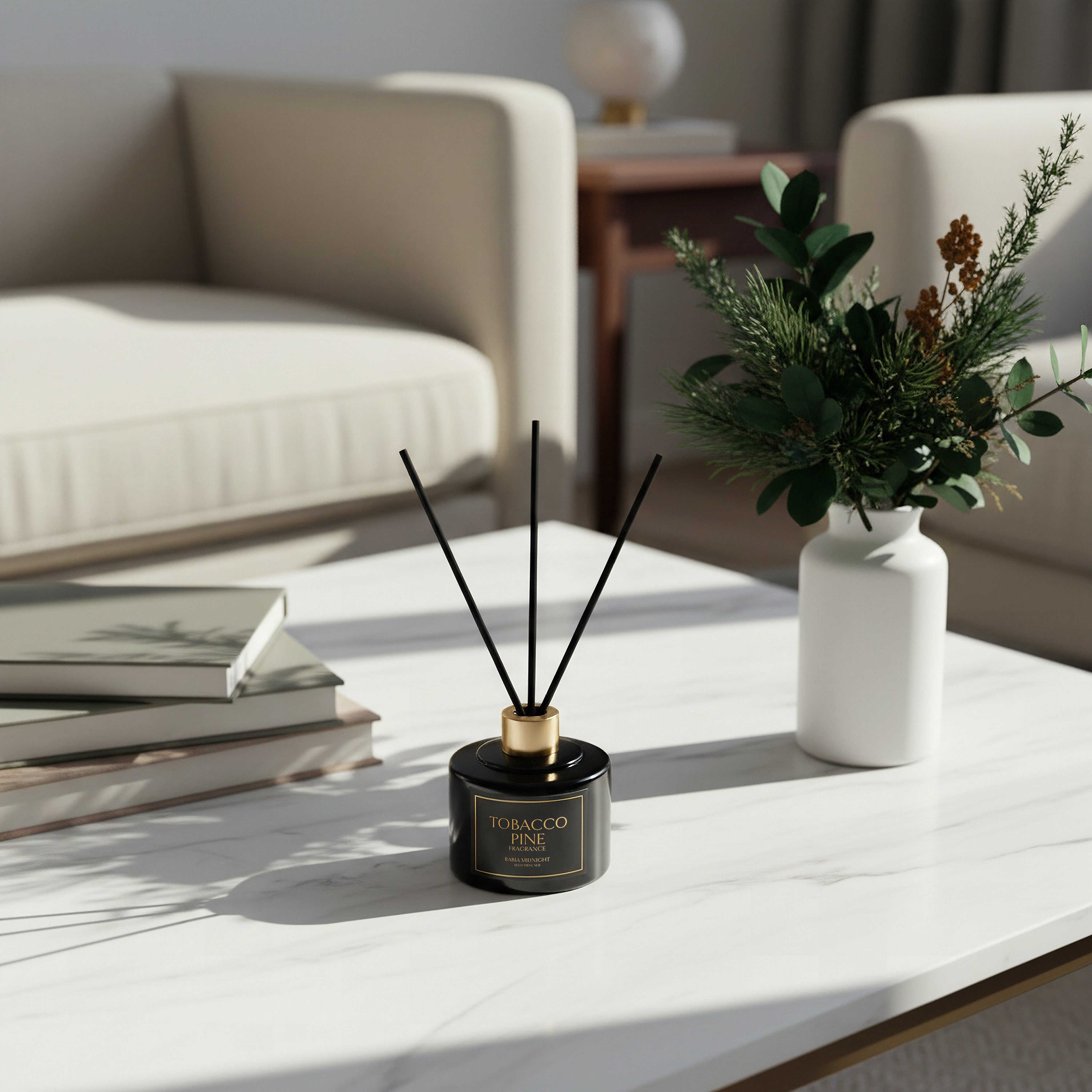 موزع عطور بالأعواد برائحة ميدنايت توباكو باين من ربيع - 200 مل-hbxbedroom-homefragrance-diffusers-image-3