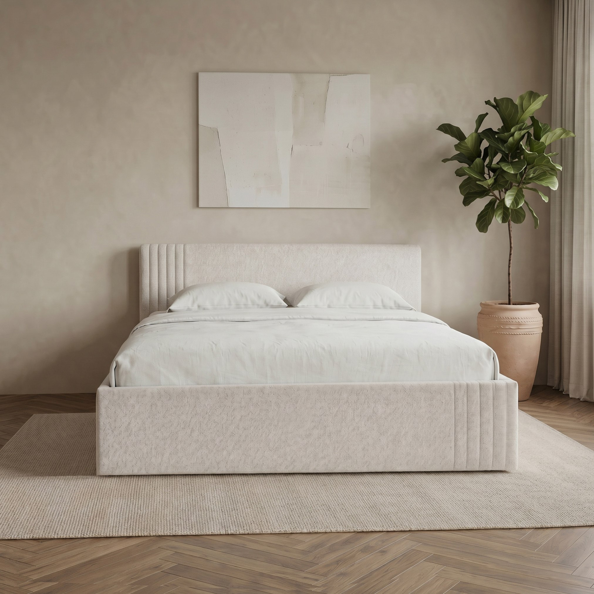 Movo Bellagio Upholstered Hydraulic Storage 4-Piece King Bedroom Set - 180x200 cm-hbxbedroom-bedsandbedsets-bedroomsets-king-image-3