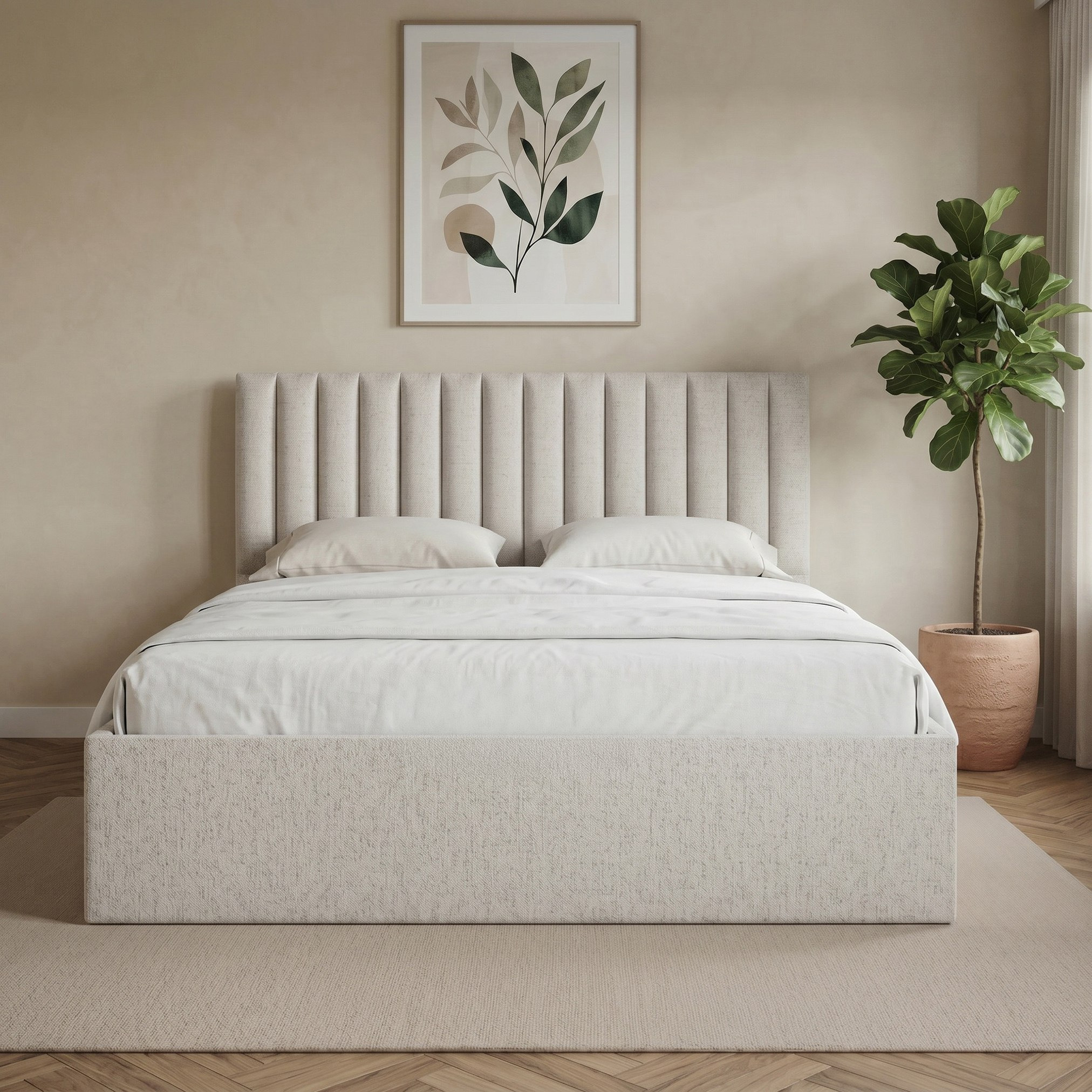 طقم غرفة نوم كينج 5 قطع بتخزين هيدروليك وتنجيد ذكي من تيفيرينا - 180×200 سم-hbxbedroom-bedsandbedsets-bedroomsets-king-image-3