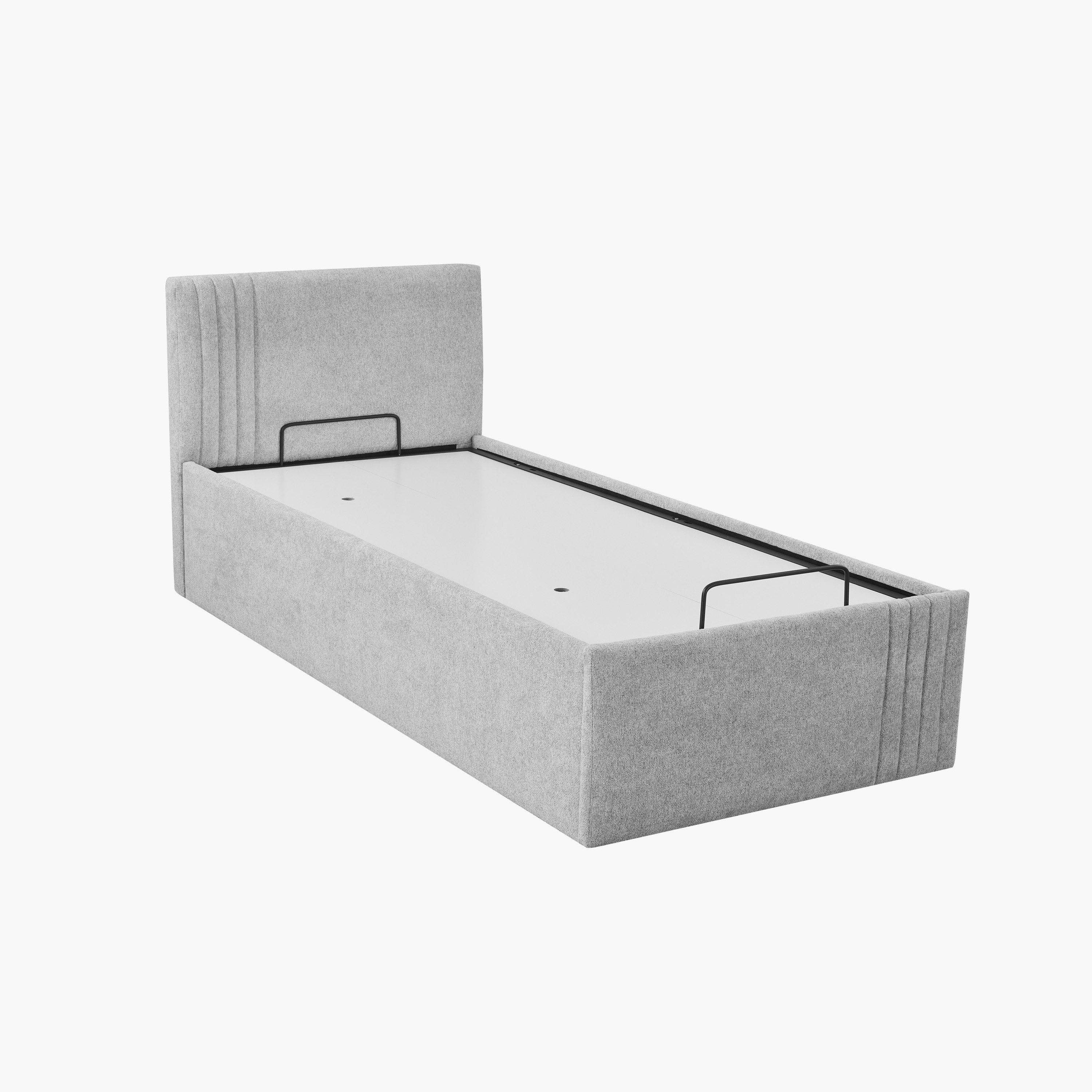 Frankfurt NXT Upholstered Hydraulic Storage Single Bed - 90x200 cm-hbxkidsandyouth-bedsandbedsets-beds-single-image-3