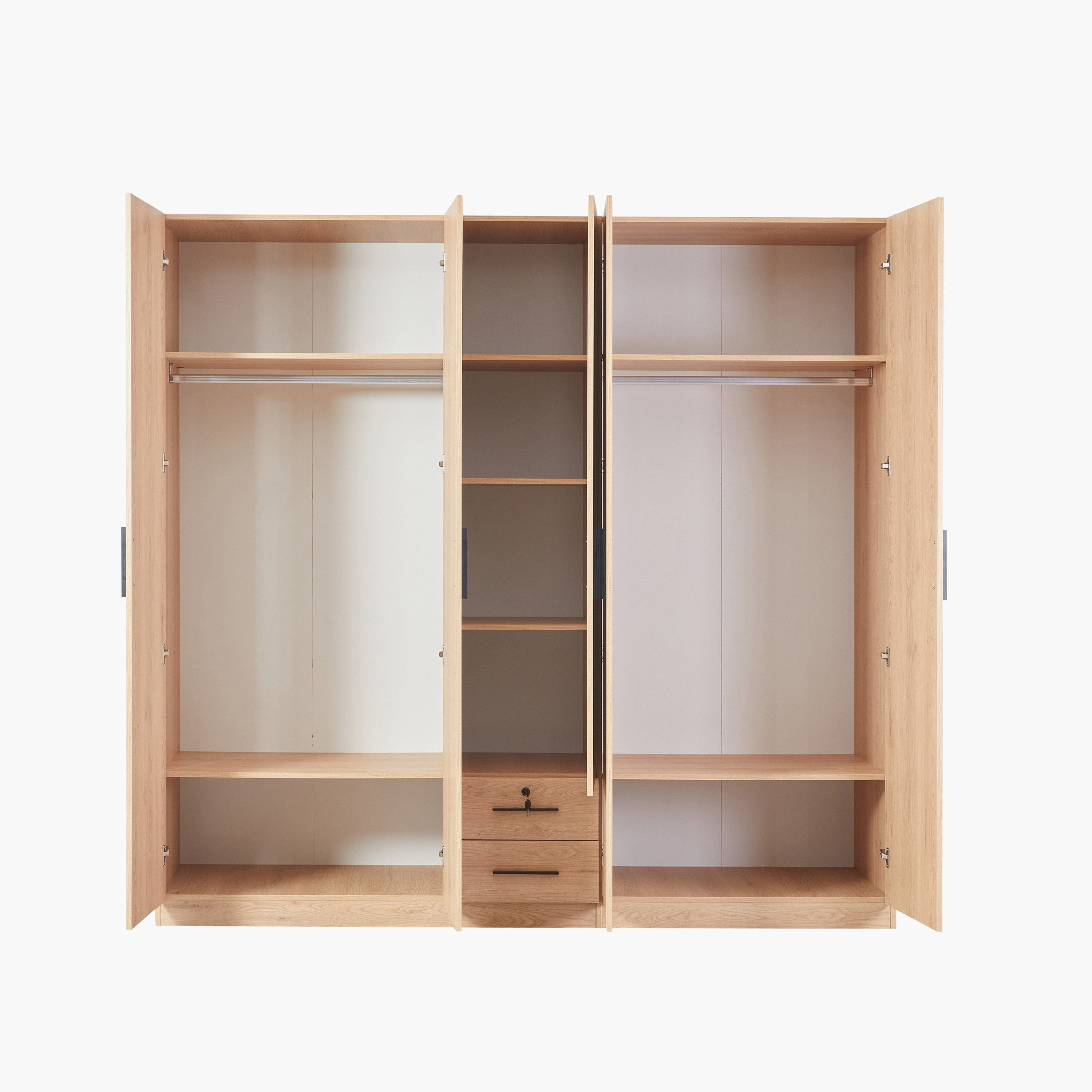 Movo Rivera 5 Door Wardrobe with 2 Drawers and Mirrors-hbxfurniture-wardrobes-image-3