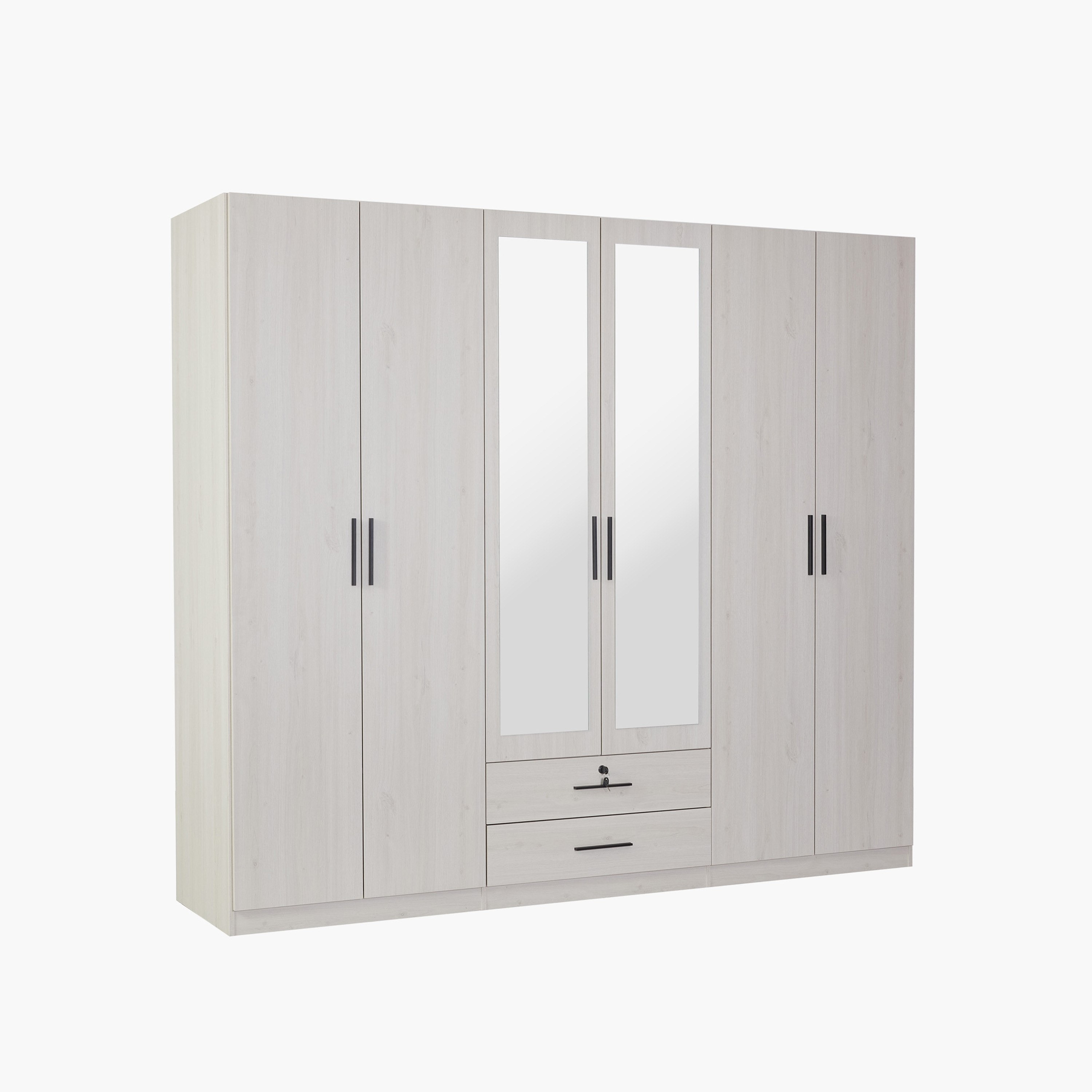Movo Bellagio 6-Door Wardrobe with 2 Drawers and Mirrors-hbxfurniture-wardrobes-image-3