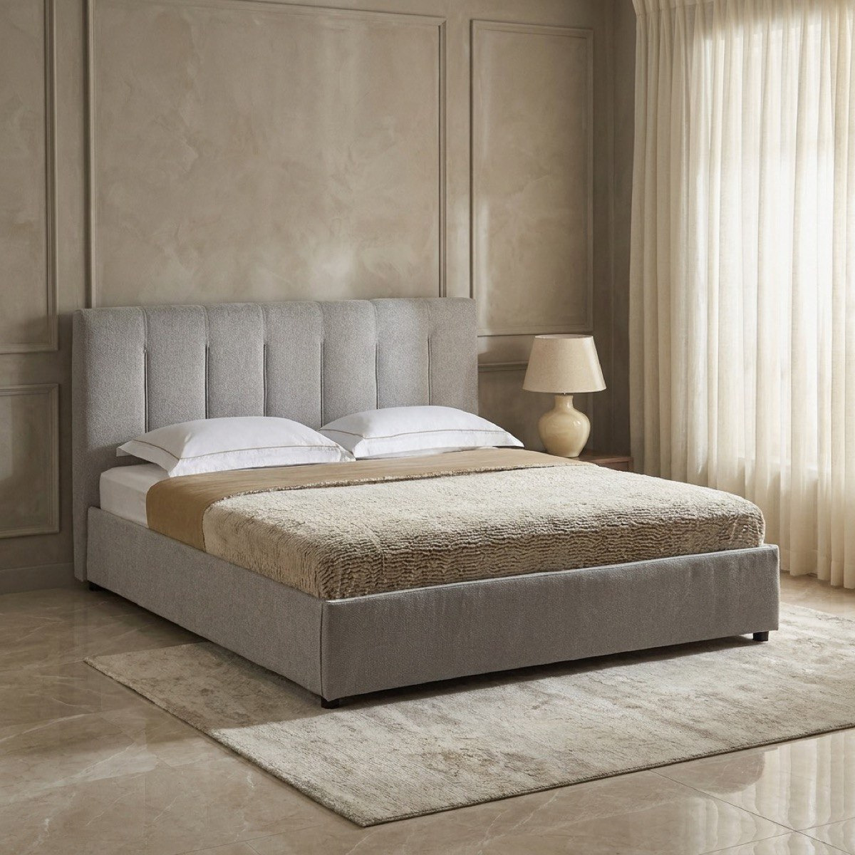 Movo Patara Ozon Upholstered King Bed - 180x200 cm-PROMO_HB_UAE_HBX10_250526-image-1
