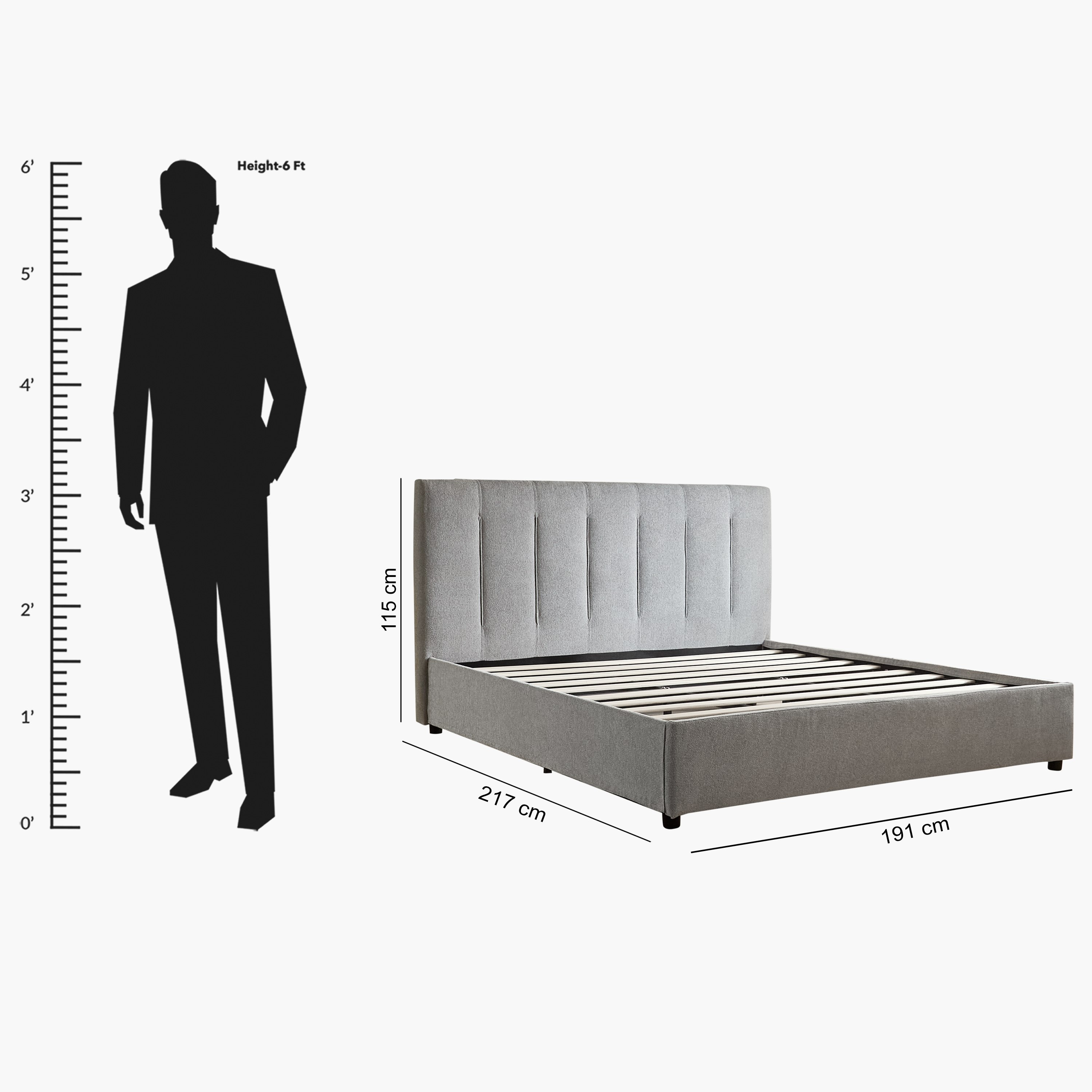 Movo Patara Ozon Upholstered Queen Bed - 160x200 cm-hbxbedroom-bedsandbedsets-beds-queen-image-9