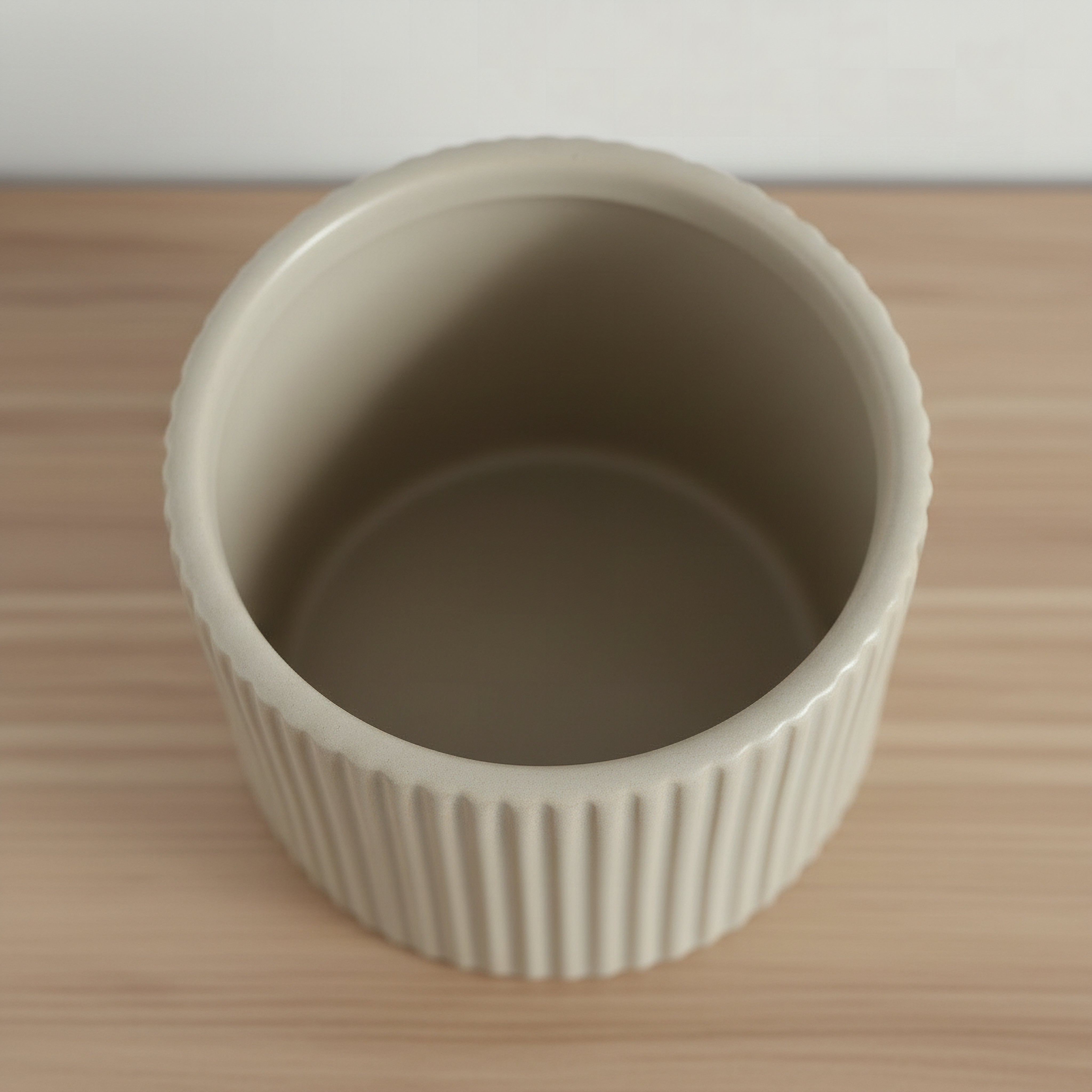 Sansa Siera Ribbed Ceramic Planter - 13x13x11 cm-hbxhomeware-hbxdecorandfurnishings-image-2