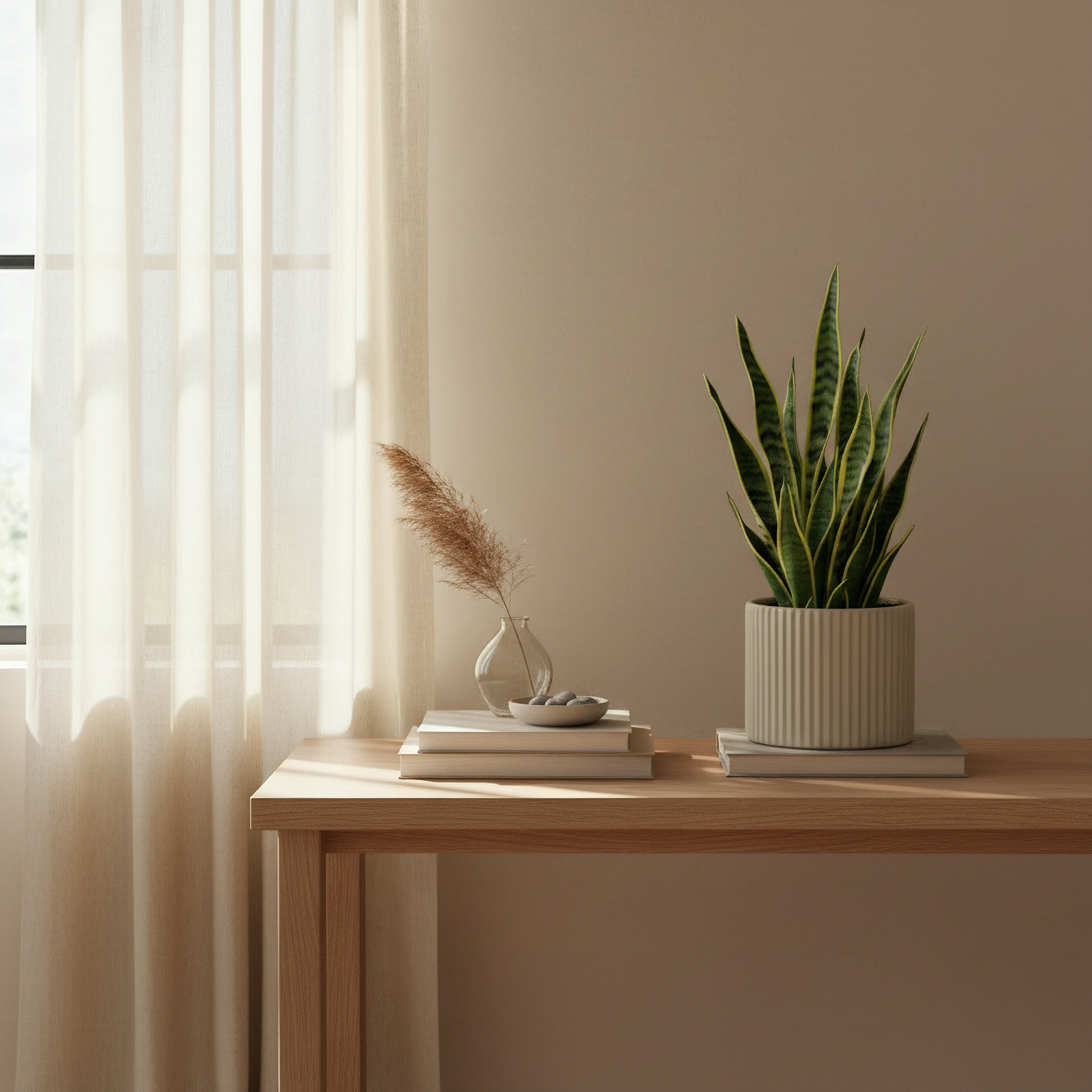 Sansa Siera Ribbed Ceramic Planter - 13x13x11 cm-hbxhomeware-hbxdecorandfurnishings-image-5
