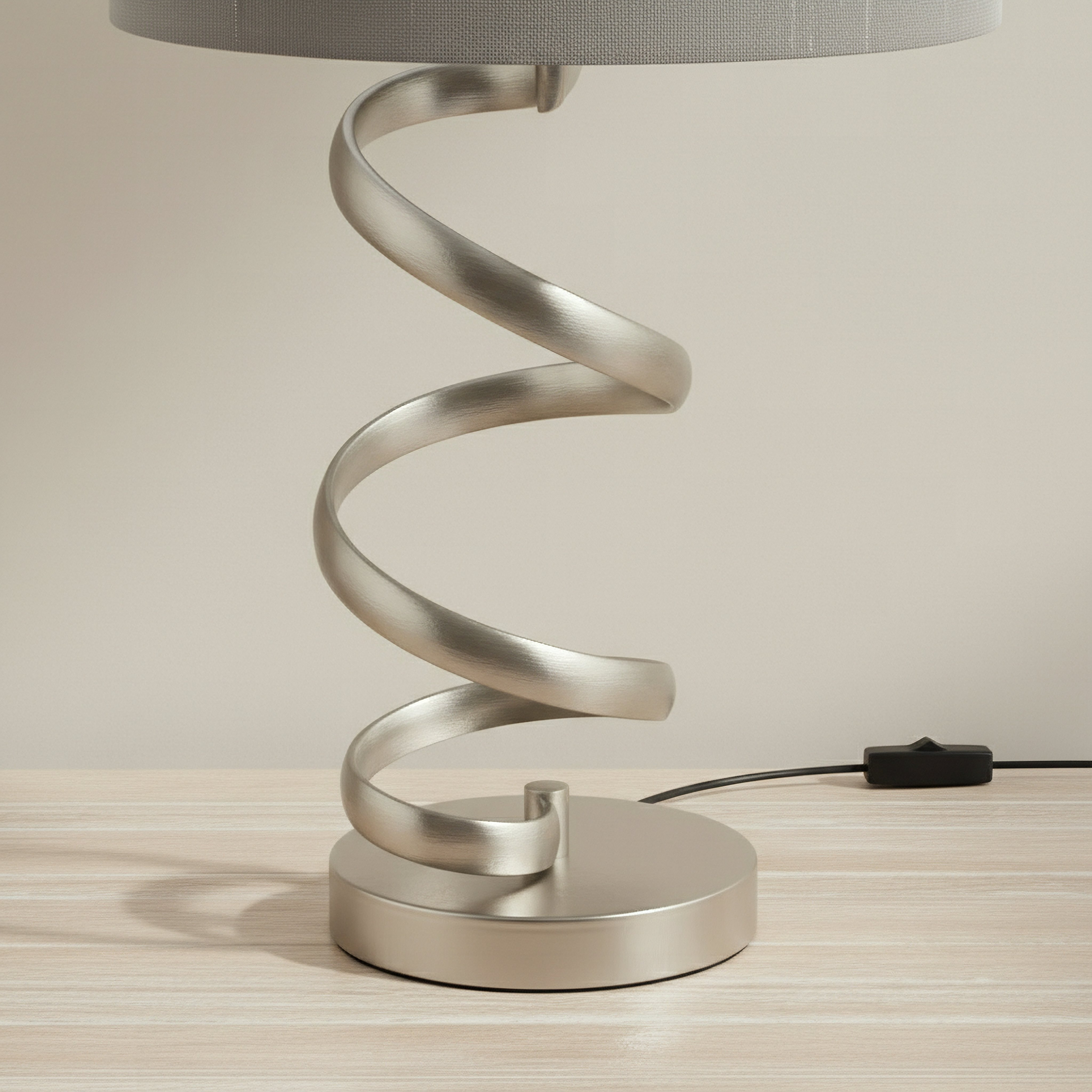 مصباح طاولة معدن بغطاء كتان من بيرمر - 30x55 سم-hbxbedroom-lighting-tablelamps-image-4