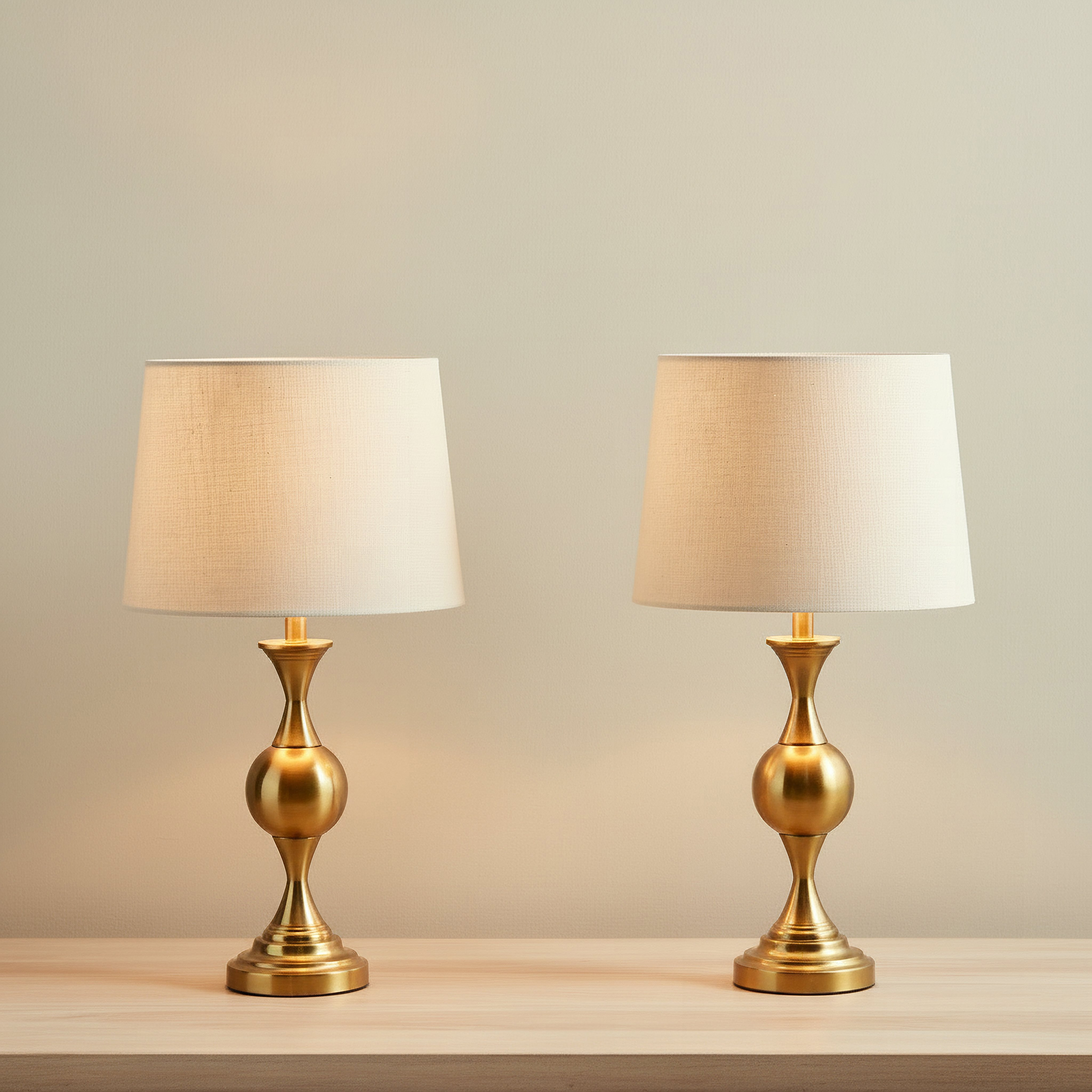 Bremer 2-Piece Metal Table Lamp Set with Linen Shade - 33x60 cm-hbxbedroom-lighting-tablelamps-image-2