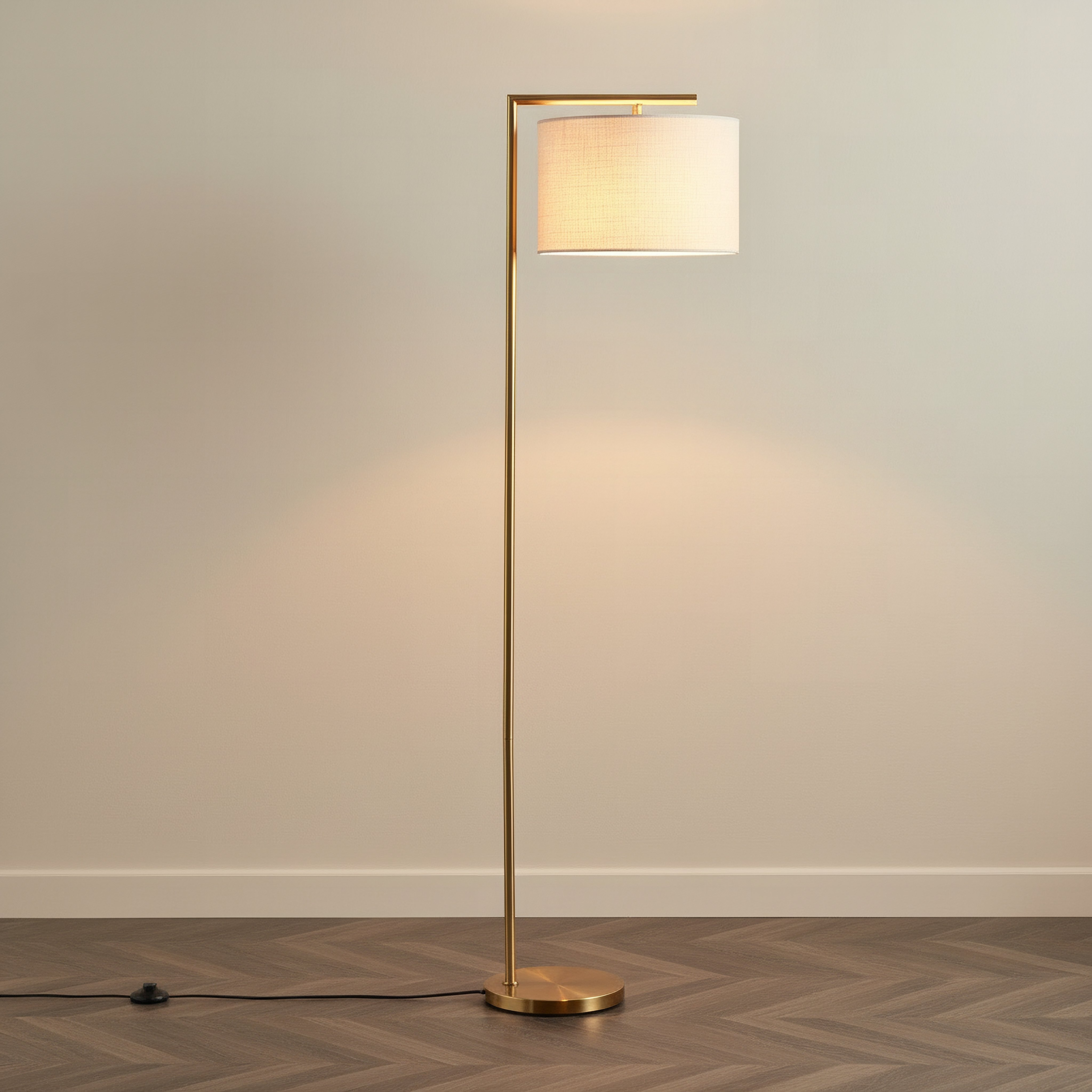 مصباح أرضية معدن بغطاء كتان من بيرمر - 40x160 سم-hbxhomeware-hbxlivingroom-image-2