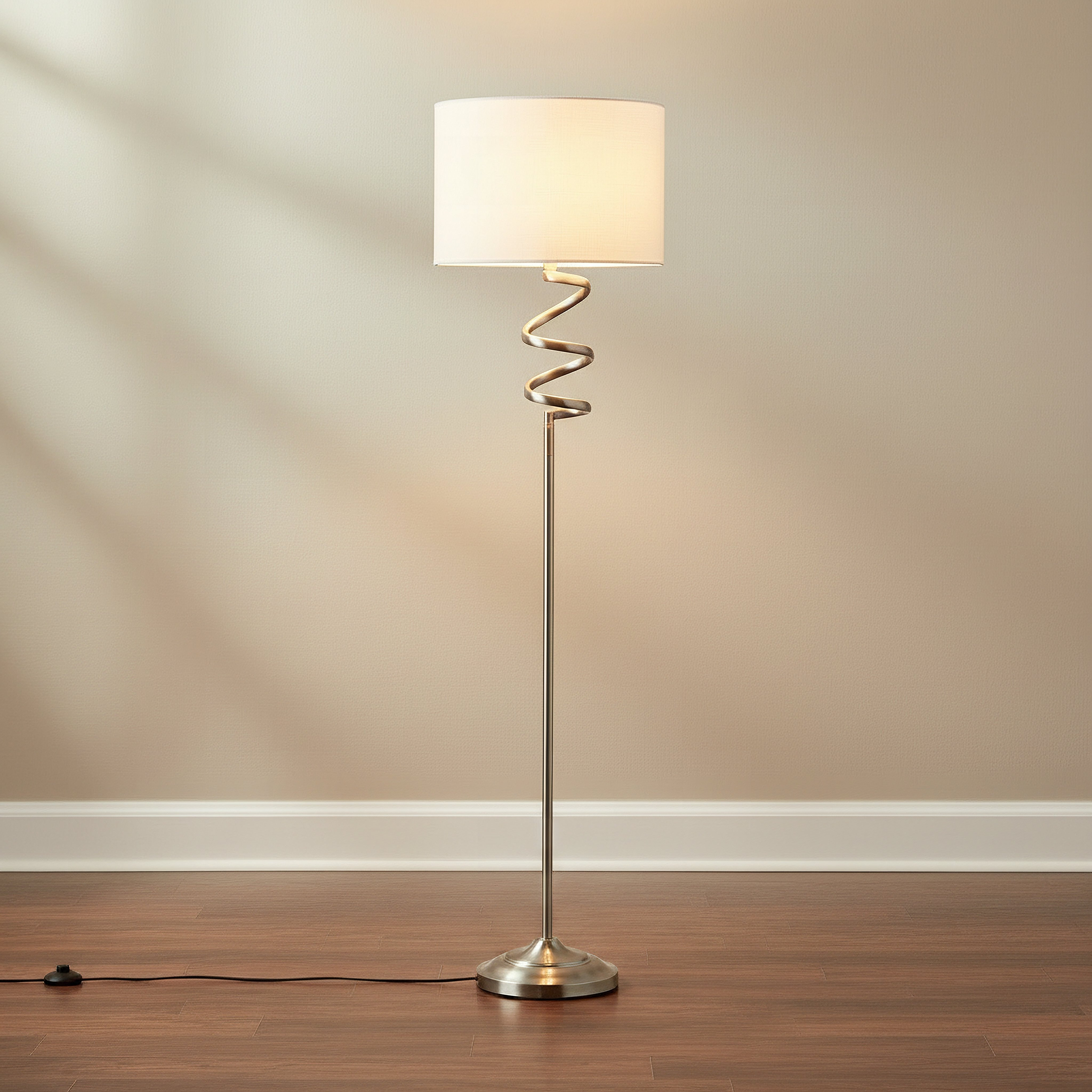 Bremer Metal Floor Lamp with Linen Shade - 35x156 cm-hbxhomeware-hbxlivingroom-image-2