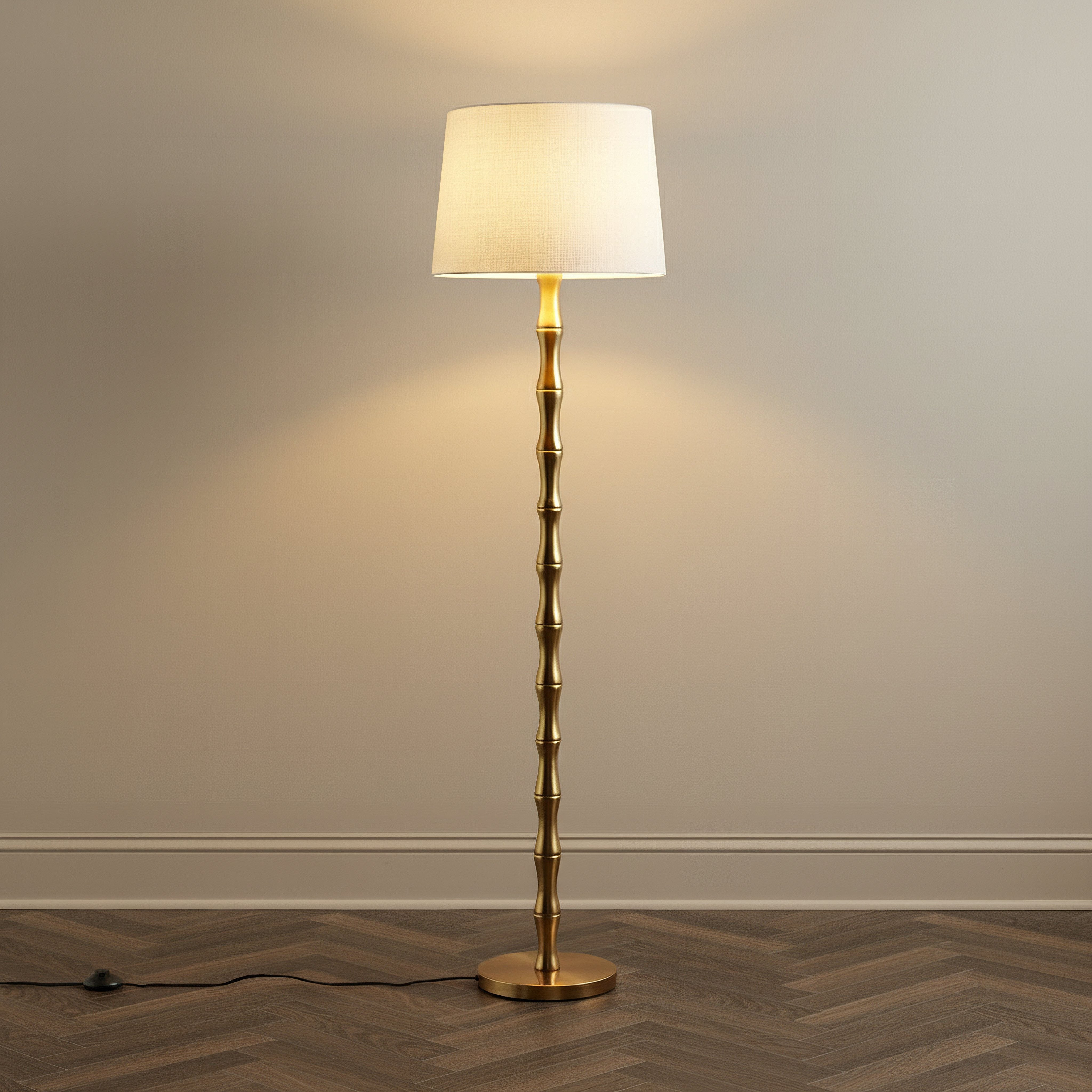 مصباح أرضية معدن بغطاء كتان من بيرمر - 40x152 سم-hbxhomeware-hbxlivingroom-image-2