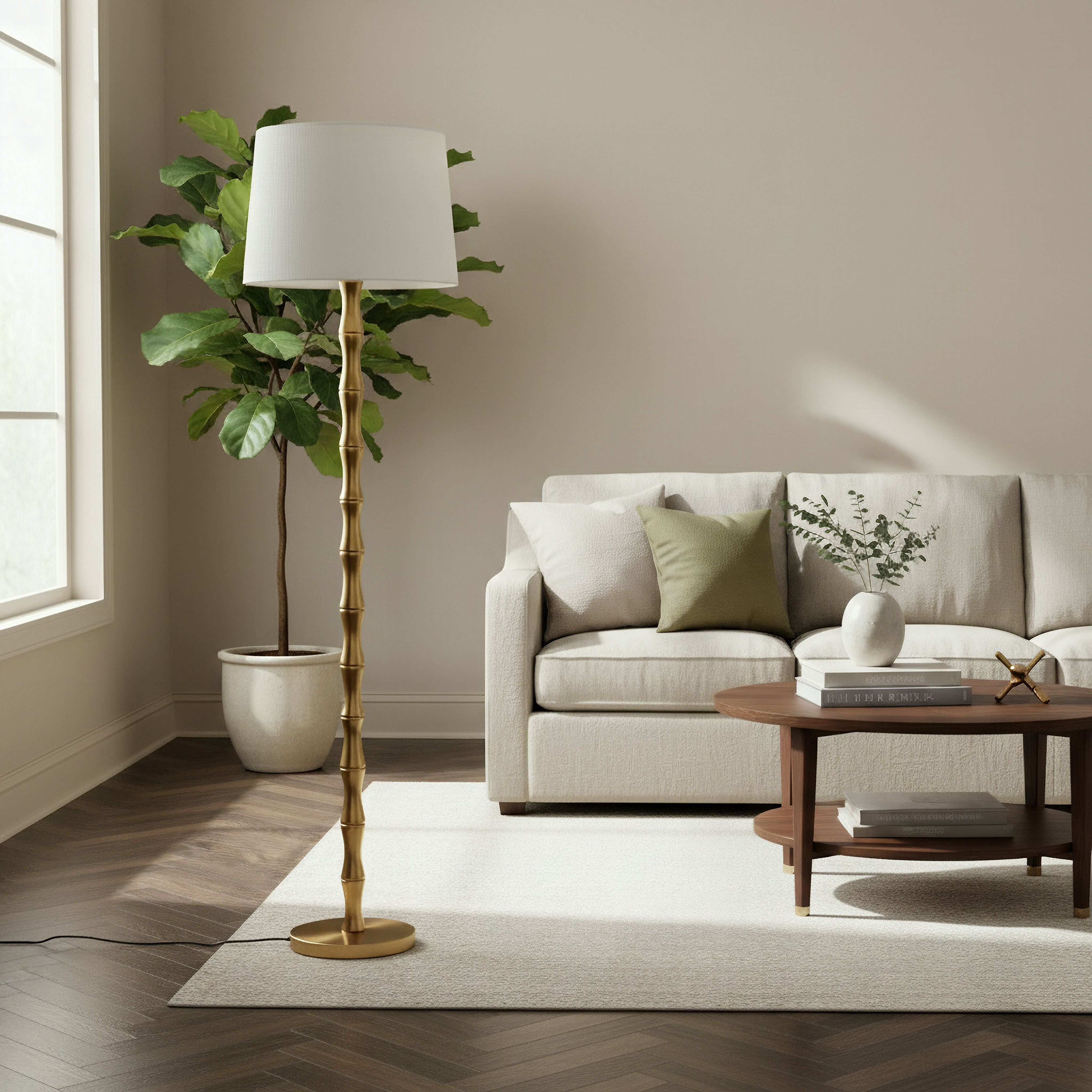 مصباح أرضية معدن بغطاء كتان من بيرمر - 40x152 سم-hbxhomeware-hbxlivingroom-image-5