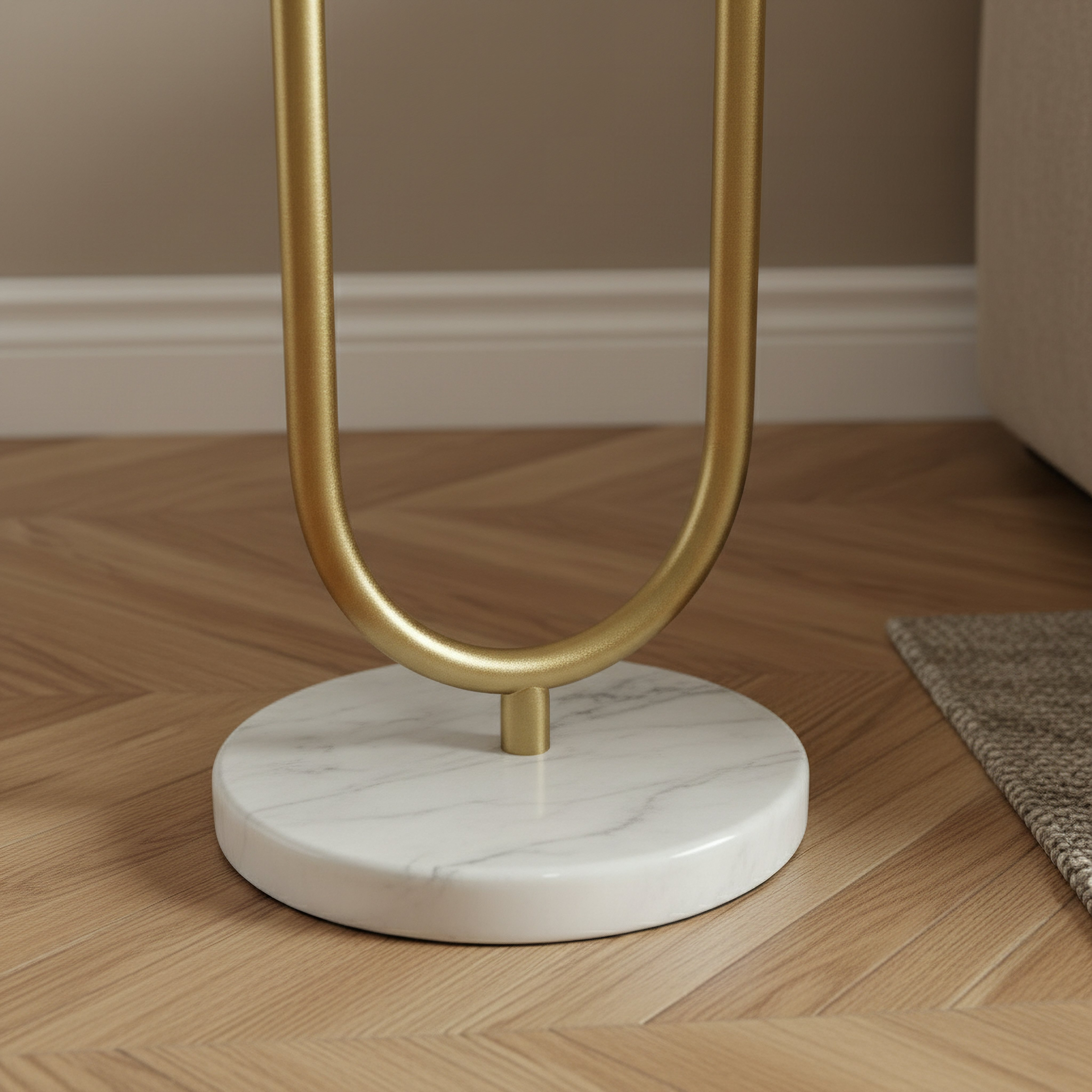 Bremer Metal Floor Lamp with Marble Top Side Table - 35x165 cm-hbxhomeware-hbxlivingroom-image-4