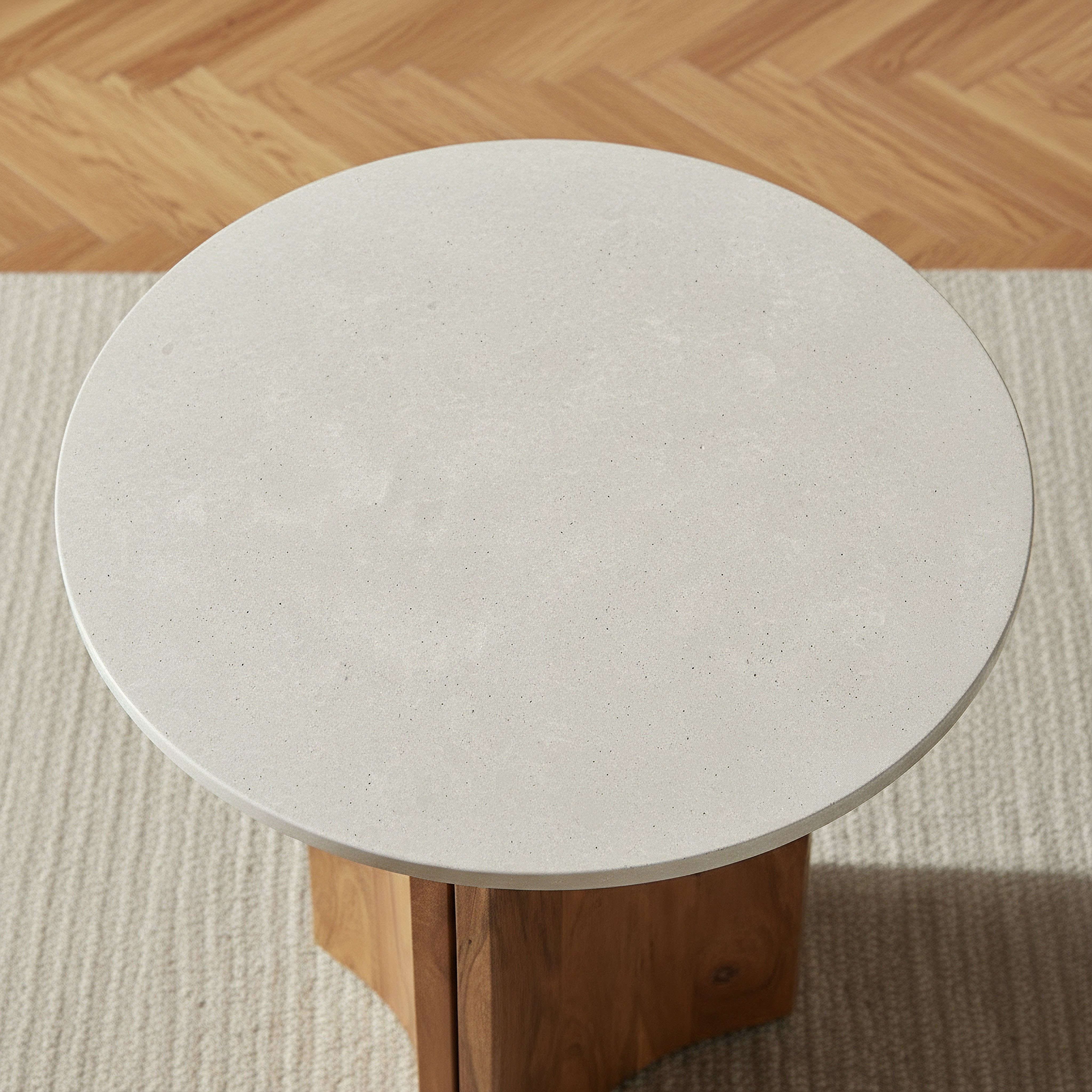 Cavon Orion Genuine Marble Top End Table with Solid Wood Base-hbxfurniture-livingroom-endtables-image-2