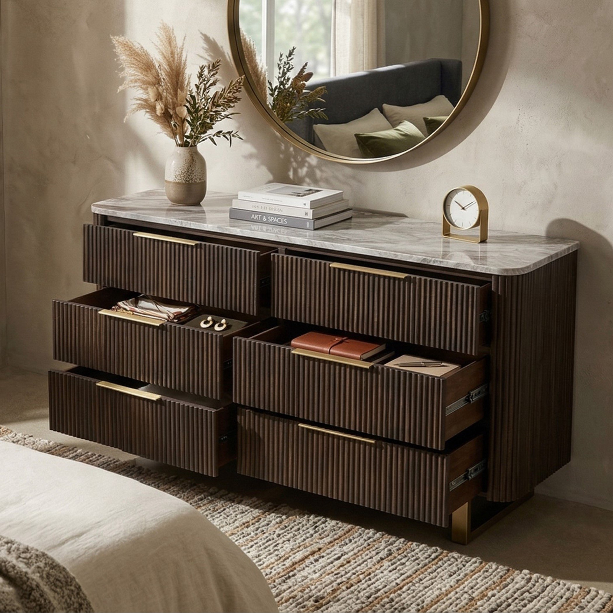 Cavon Fabio 6-Drawer Genuine Marble Top Solid Wood Dresser without Mirror-PROMO_HB_UAE_THRESHOLD_Furniture_020426-image-3