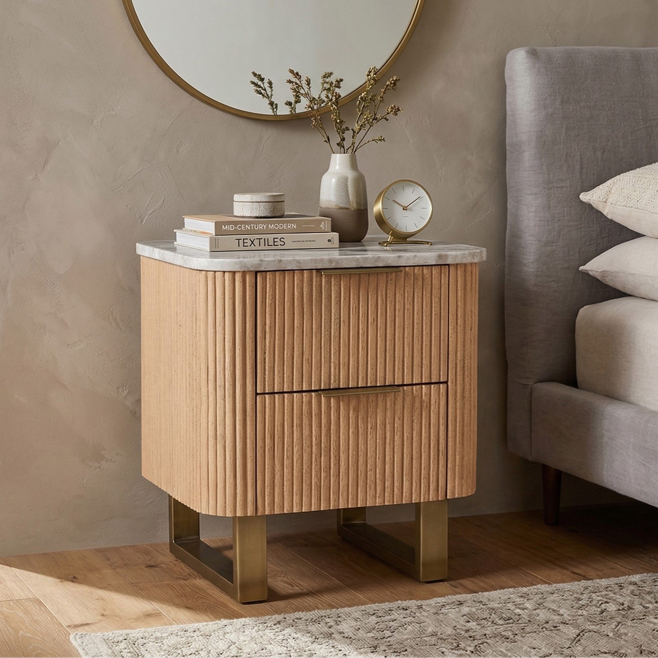 Cavon Fabio 2-Drawer Solid Wood Nightstand with Genuine Marble Top-PROMO_HB_UAE_HBX10_250526-image-2