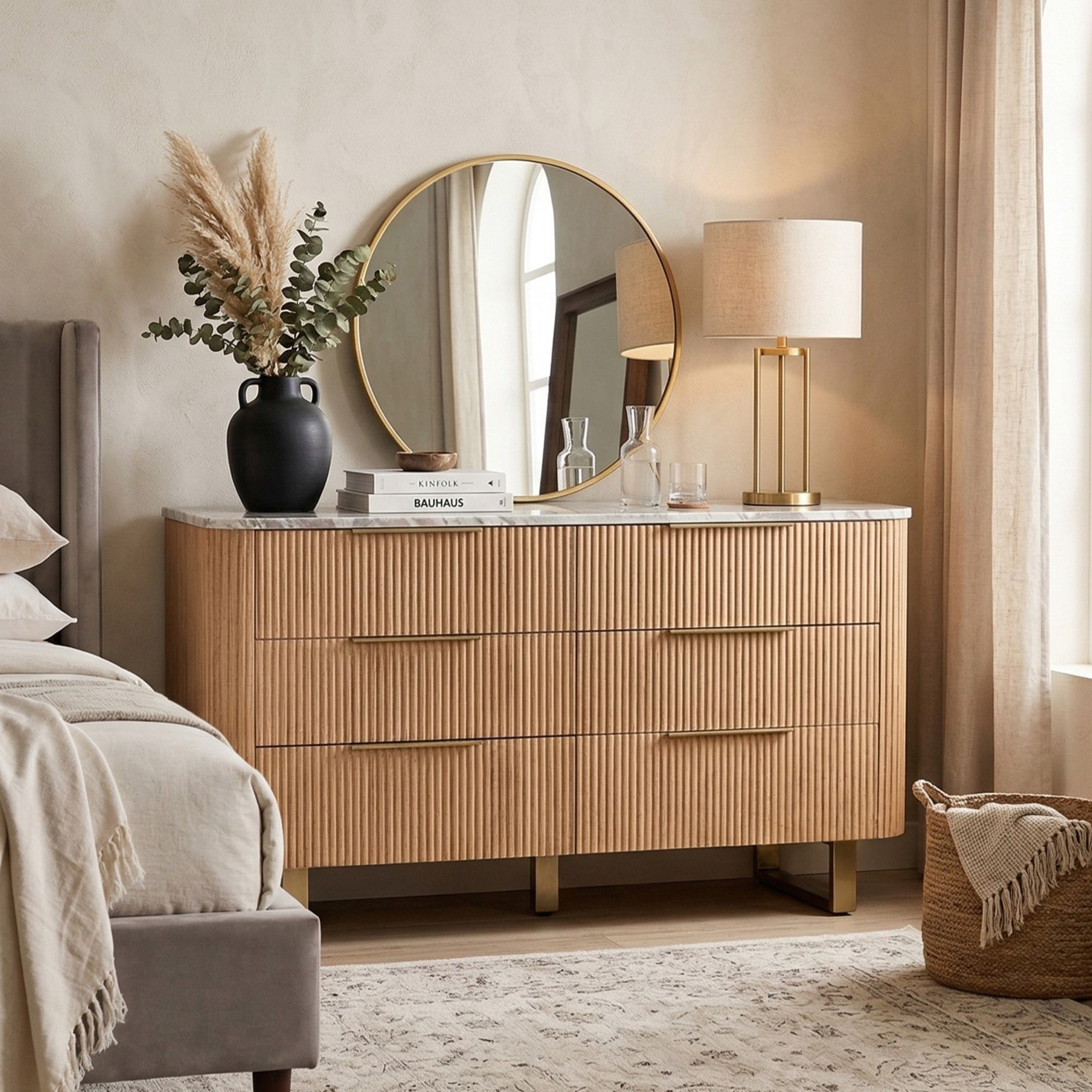 Cavon Fabio 6-Drawer Genuine Marble Top Solid Wood Dresser without Mirror-PROMO_HB_UAE_THRESHOLD_Furniture_020426-image-3