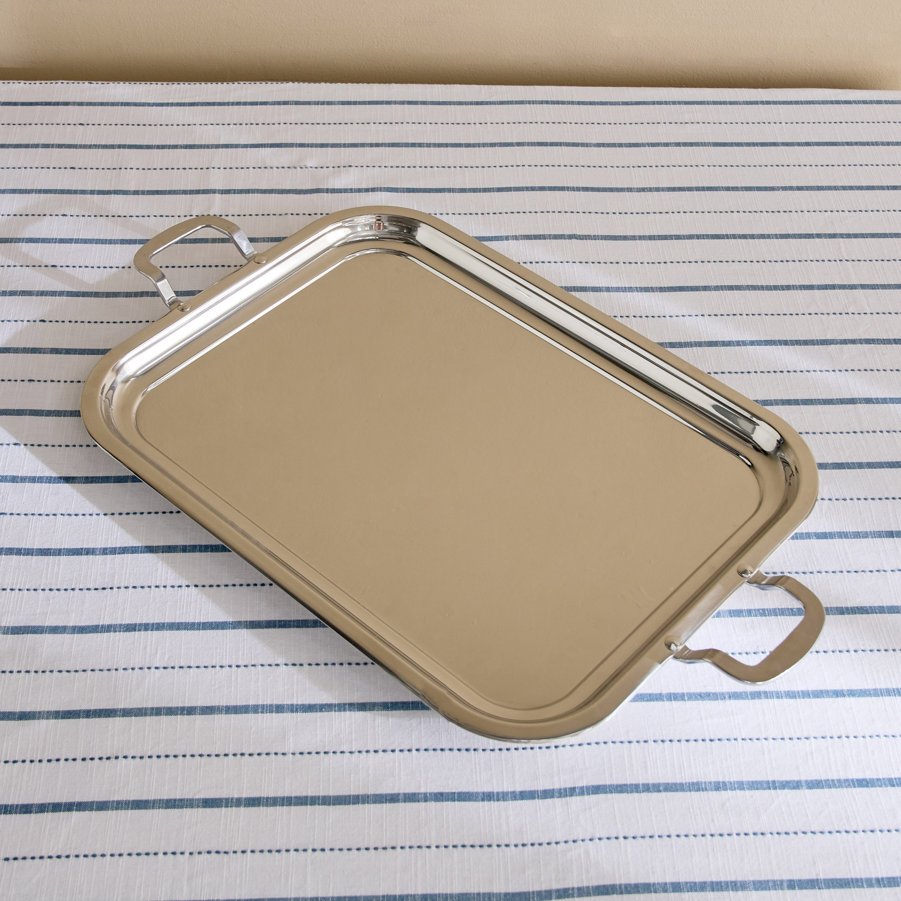 صينية تقديم فاخرة ستانلس ستيل من شاين - 52.5×38 سم-hbxdecorandfurnishings-tabletop-serveware-image-2