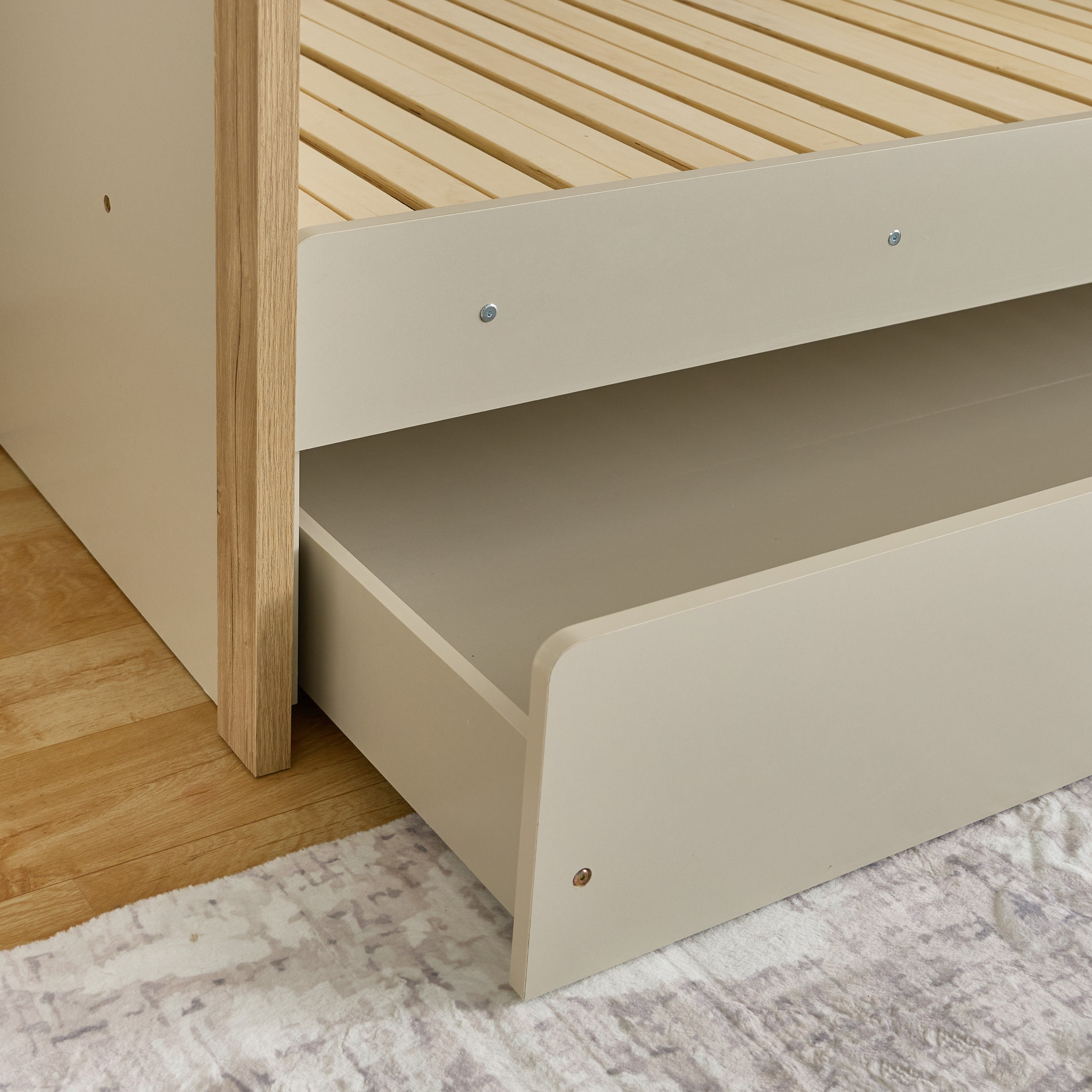 Movo Vasto Extendable Day Bed with Pullout and Drawer - 90-180x200 cm and 90x190 cm-hbxfurniture-bedsandbedsets-daybeds-image-11
