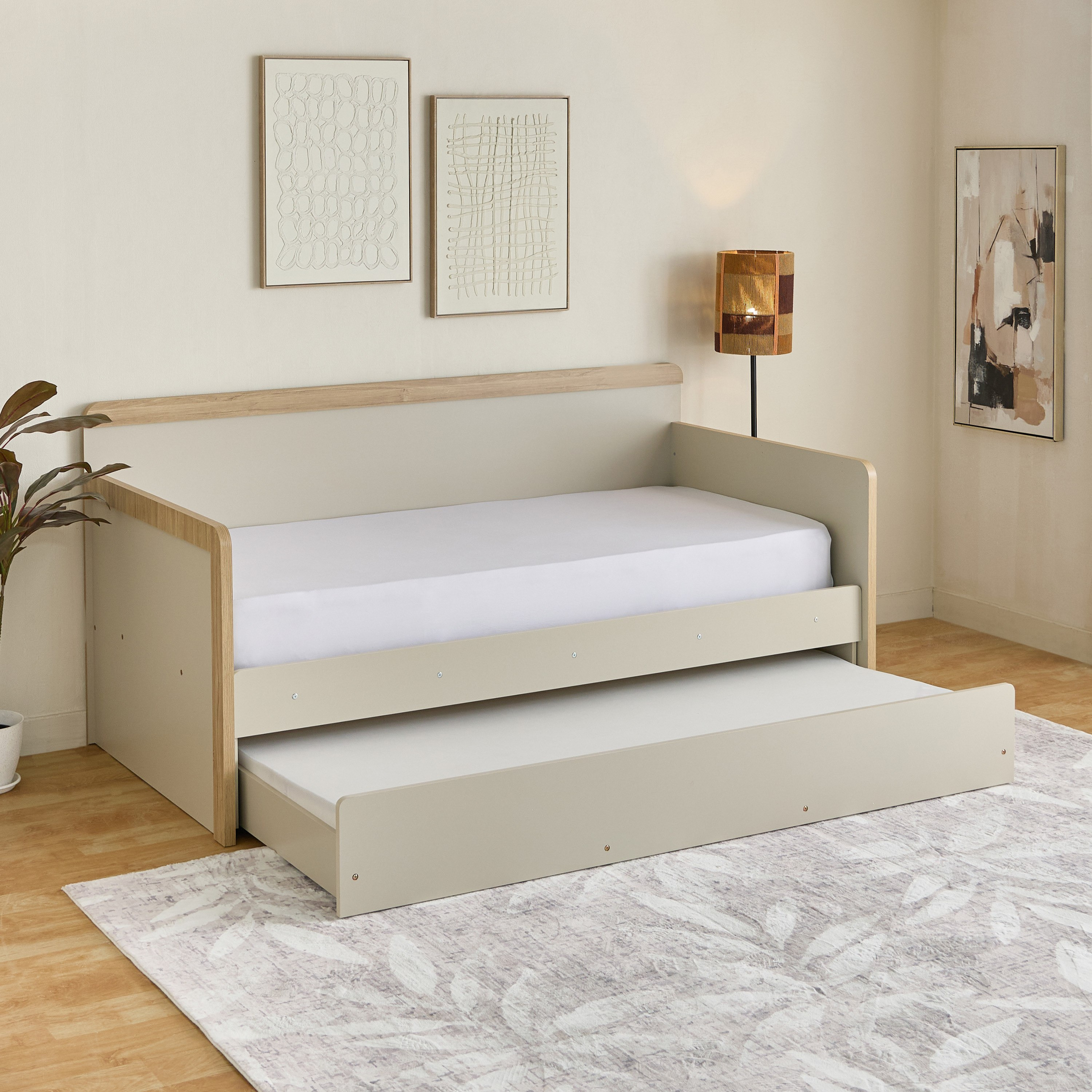 Movo Vasto Extendable Day Bed with Pullout and Drawer - 90-180x200 cm and 90x190 cm-hbxfurniture-bedsandbedsets-daybeds-image-3