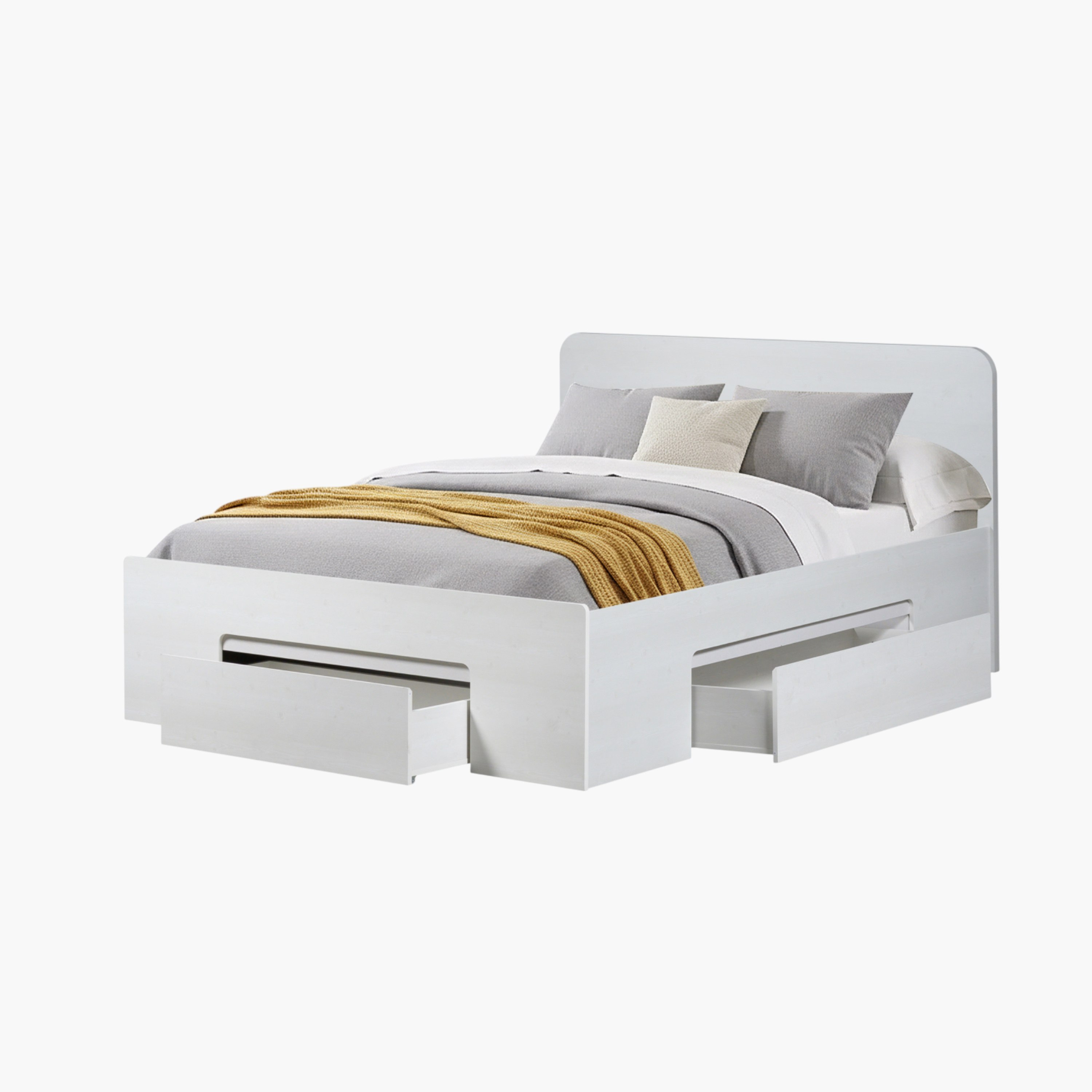 Movo Cervo Queen Bed with 3 Drawers - 160x200 cm-hbxbedroom-bedsandbedsets-beds-queen-image-2