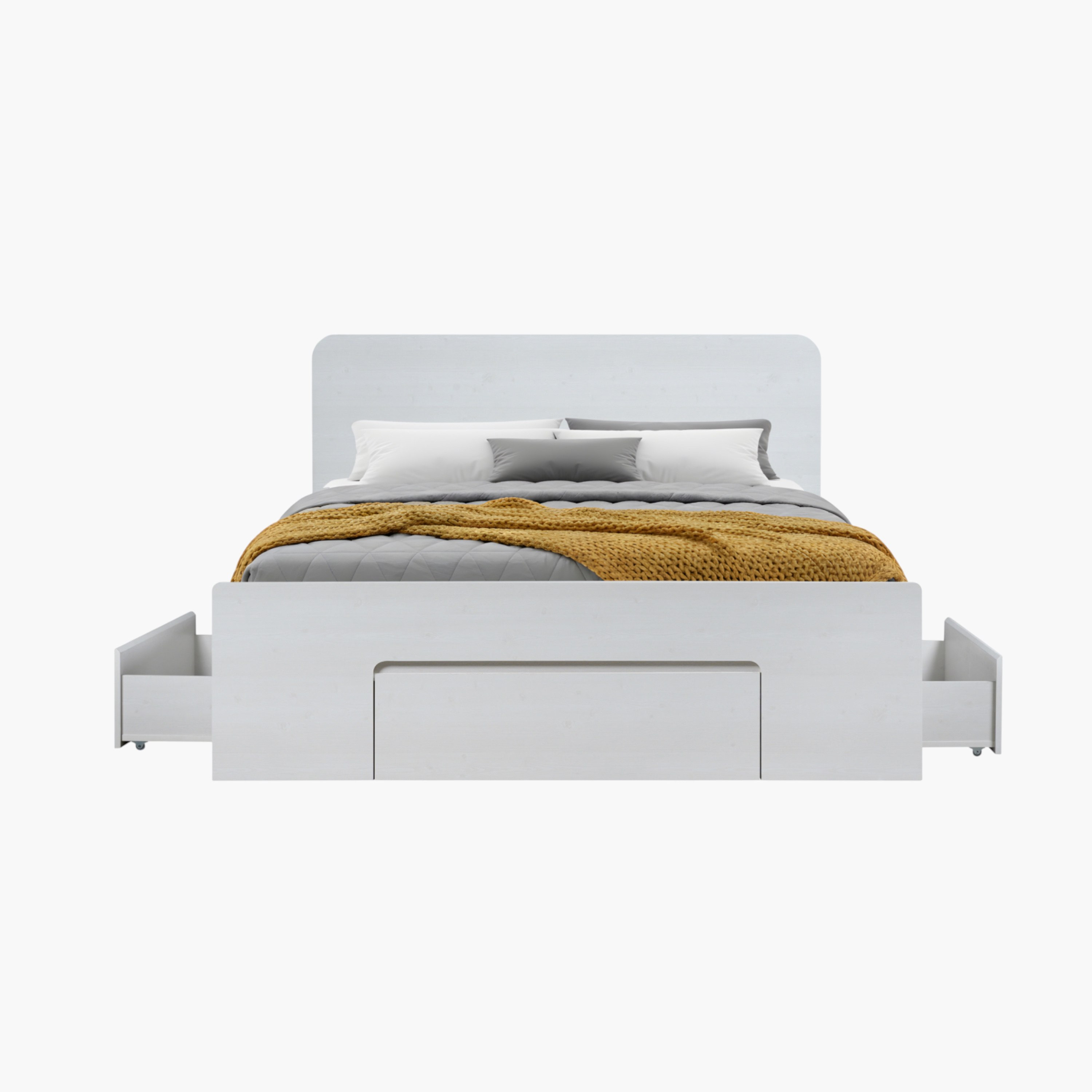 Movo Cervo Queen Bed with 3 Drawers - 160x200 cm-hbxbedroom-bedsandbedsets-beds-queen-image-6
