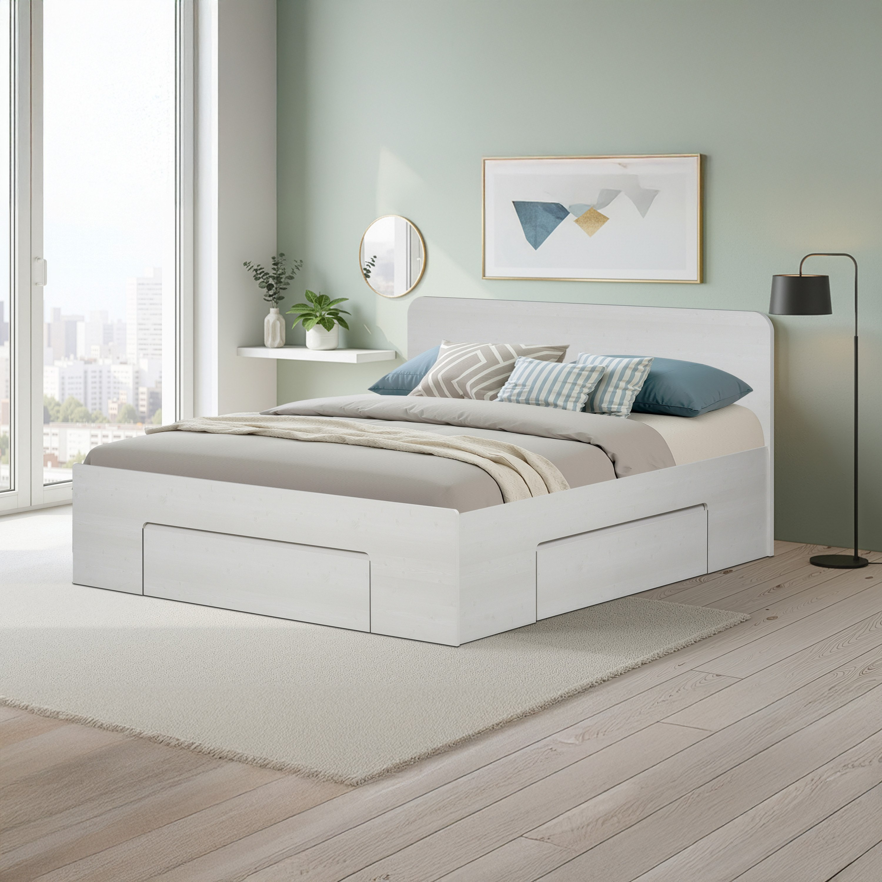 Movo Cervo King Bed with 3 Drawers - 180x200 cm-PROMO_HB_UAE_HBX10_250526-image-1