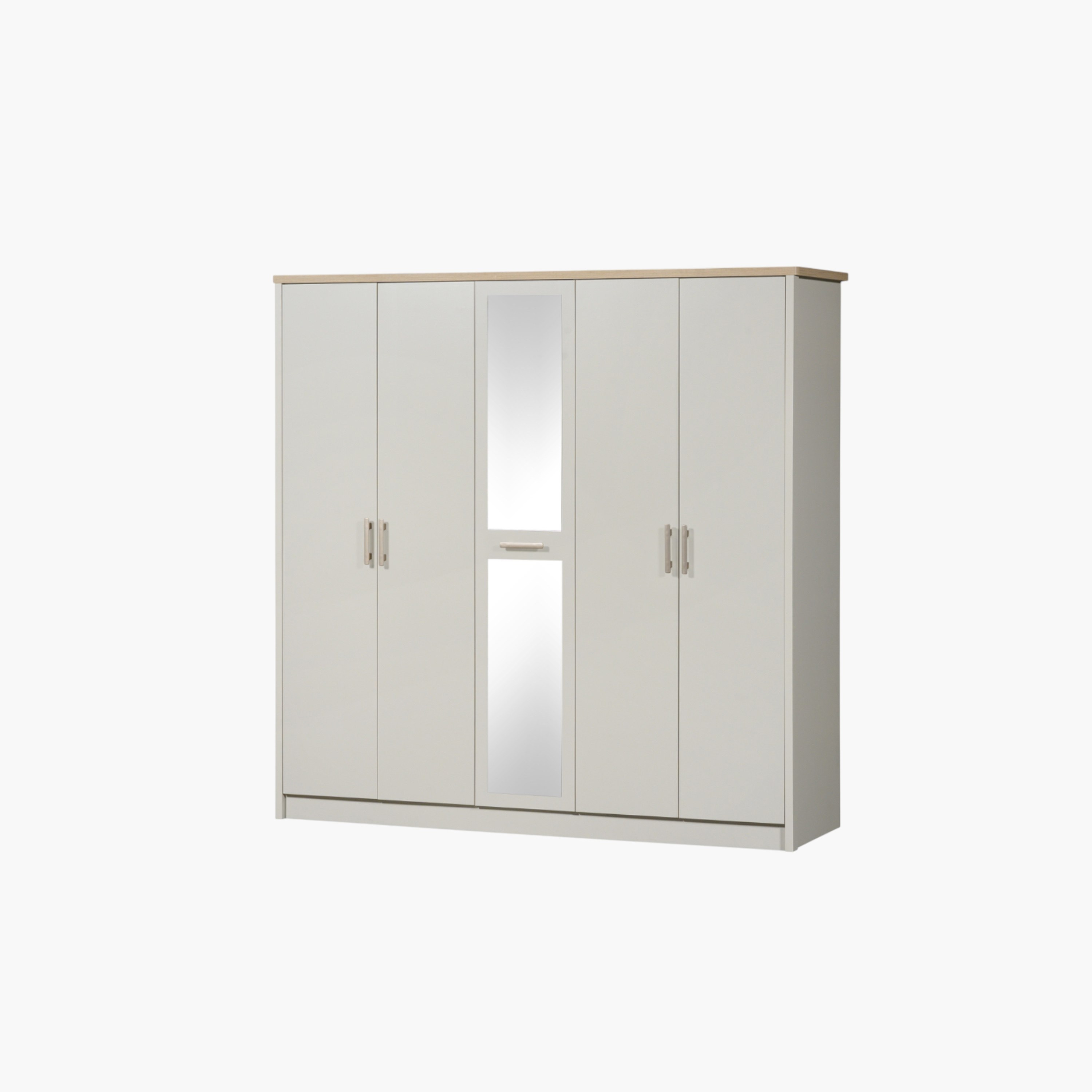 Movo Vasto 5-Door Wardrobe with Mirror-hbxfurniture-wardrobes-image-2