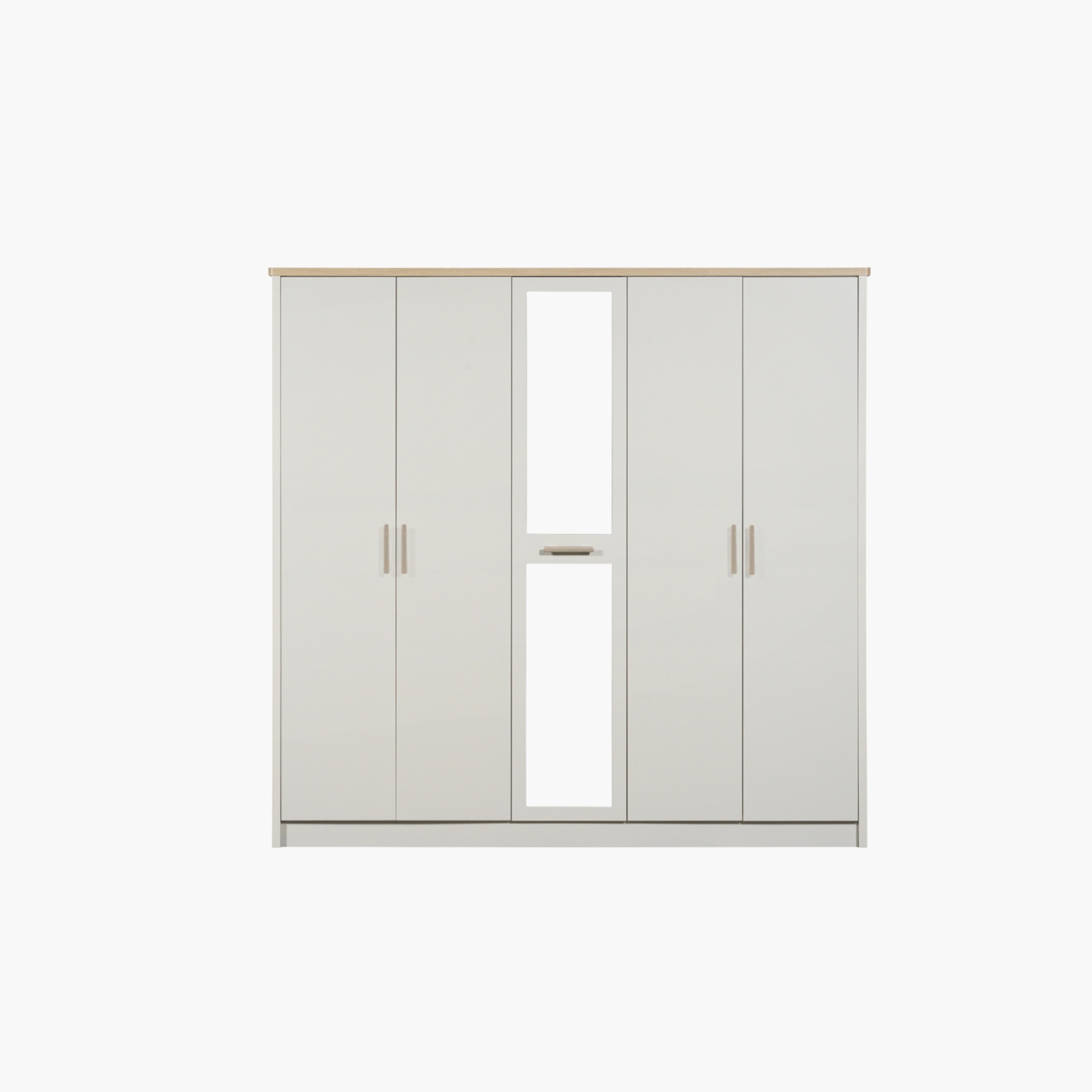 Movo Vasto 5-Door Wardrobe with Mirror-hbxfurniture-wardrobes-image-3