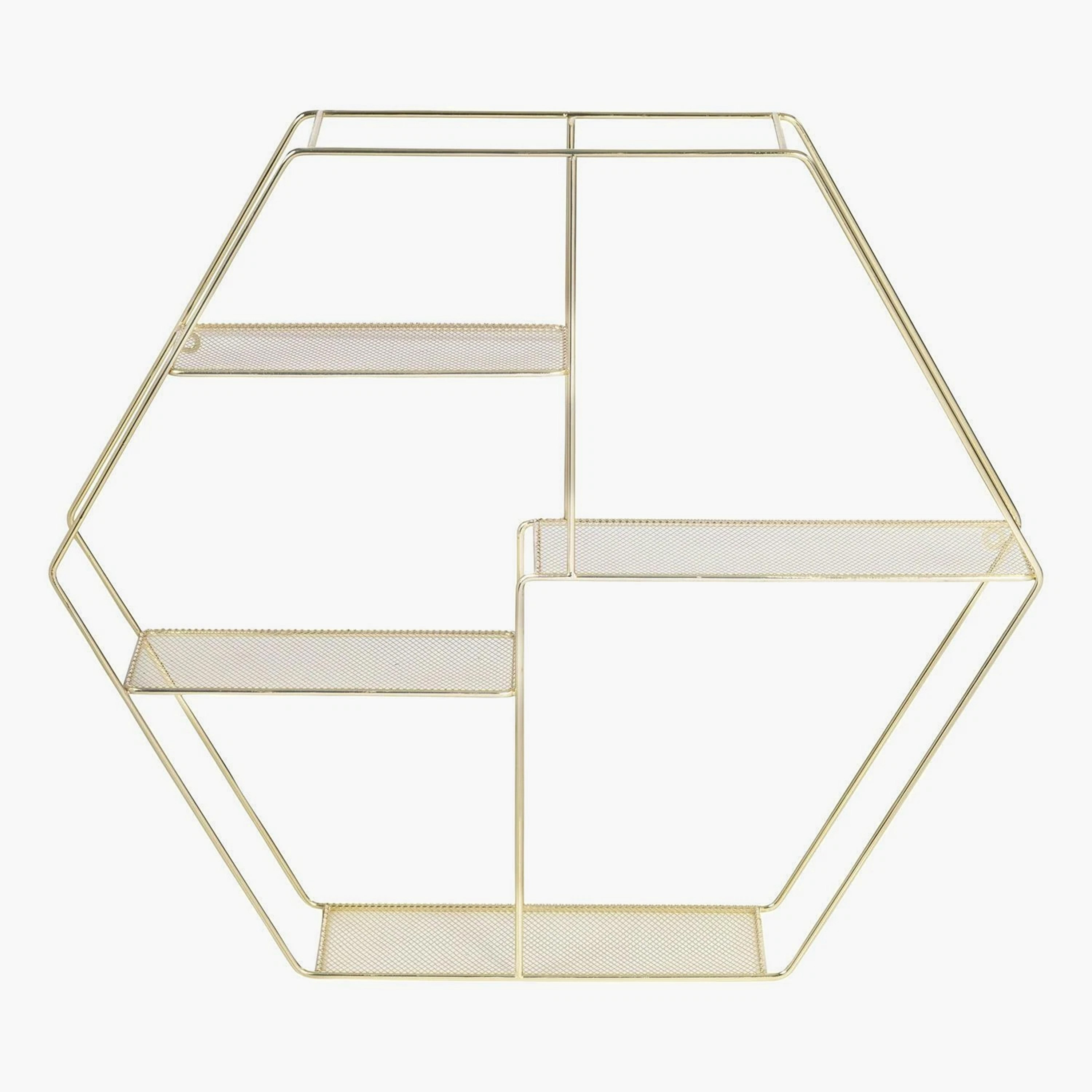 Sera Hexagon 3-Tier Wall Shelf - 53x12x61 cm-hbxfurniture-mediaunitsandstorage-wallshelves-image-3