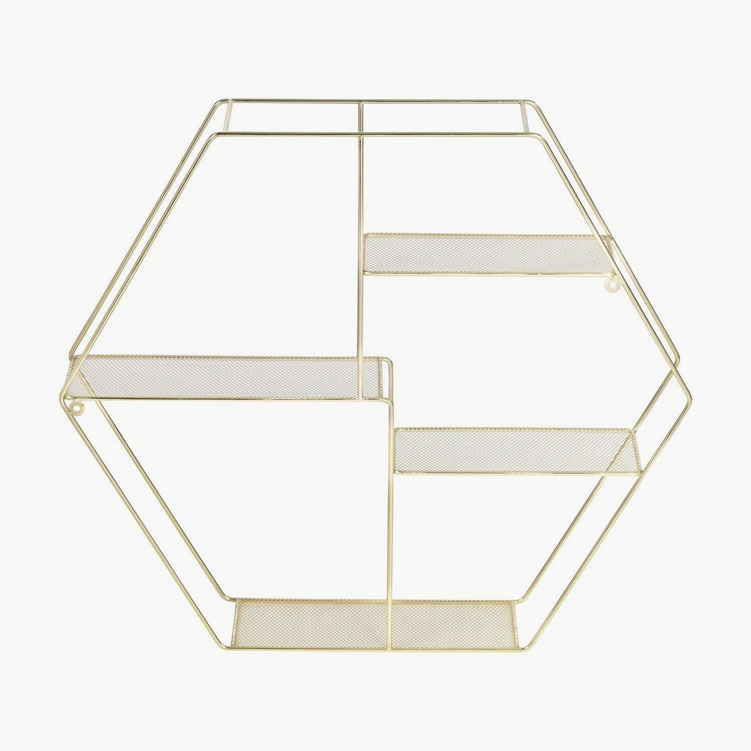 Sera Hexagon 3-Tier Wall Shelf - 53x12x61 cm-hbxfurniture-mediaunitsandstorage-wallshelves-image-7