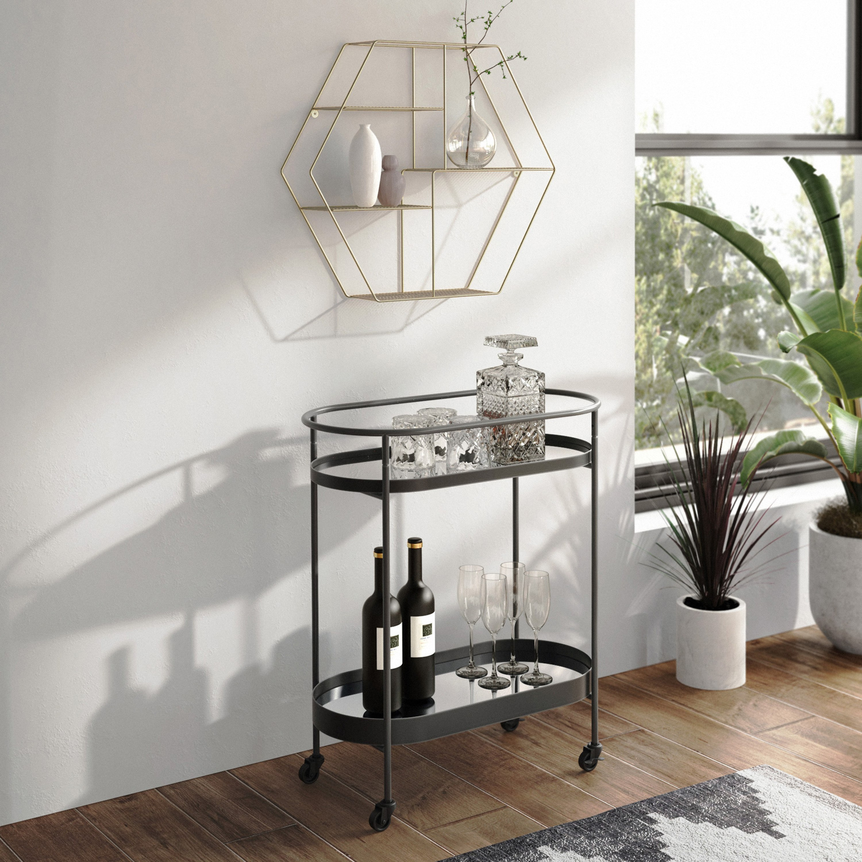 Sera Hexagon 3-Tier Wall Shelf - 53x12x61 cm-hbxfurniture-mediaunitsandstorage-wallshelves-image-9