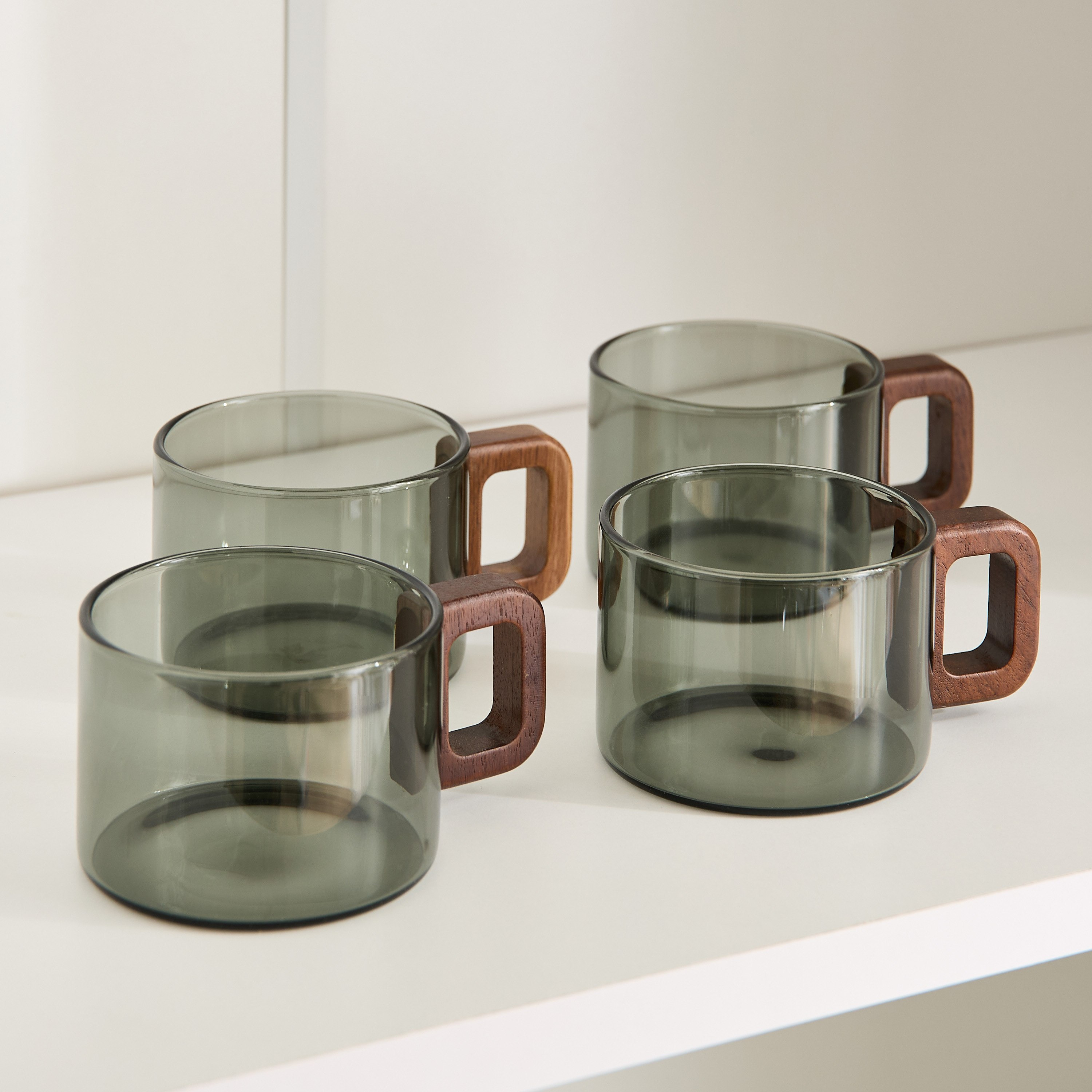 Zen 4-Piece Borosilicate Glass Mug Set - 200 ml-hbxdecorandfurnishings-tabletop-glassware-image-4
