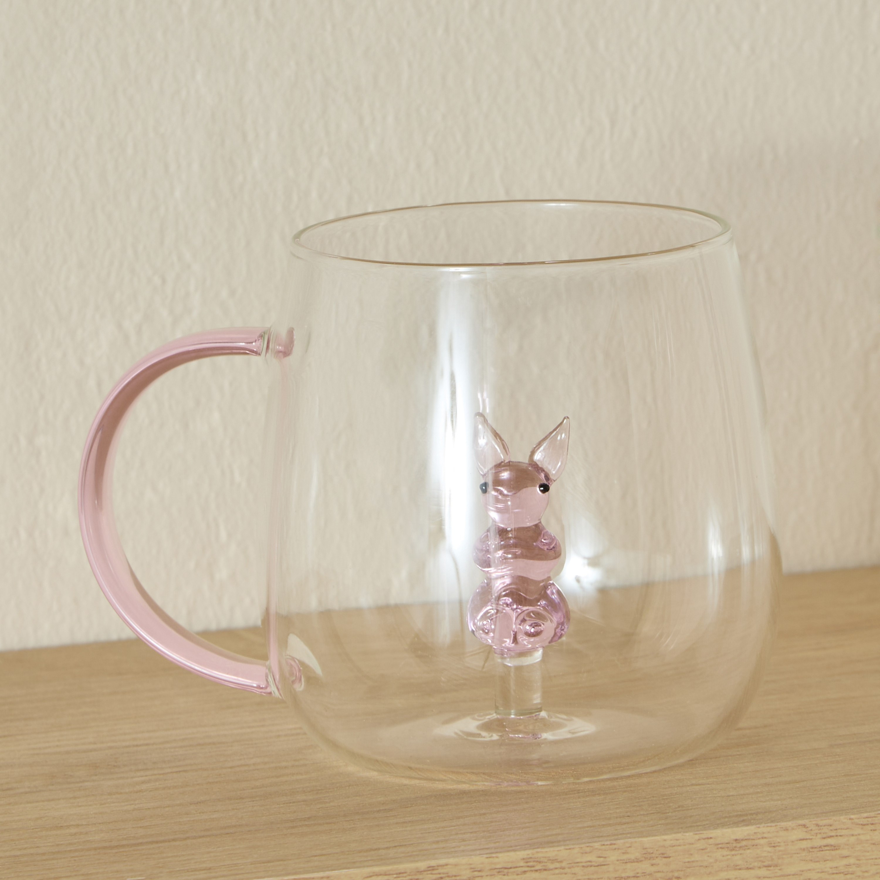 Zen Borosilicate Glass 3D Rabbit Design Coffee Cup with Handle - 300 ml-hbxdecorandfurnishings-tabletop-glassware-image-4