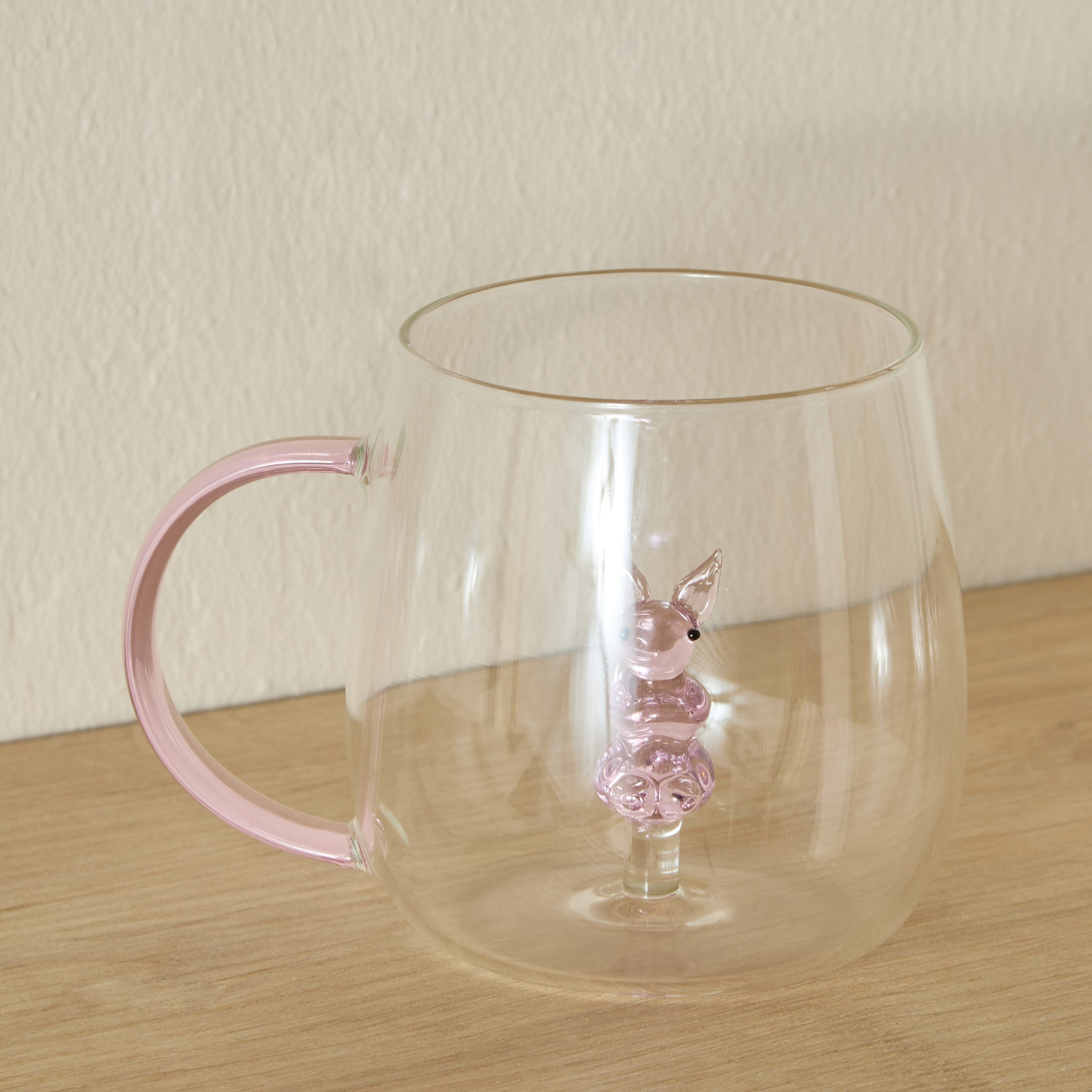 Zen Borosilicate Glass 3D Rabbit Design Coffee Cup with Handle - 300 ml-hbxdecorandfurnishings-tabletop-glassware-image-5