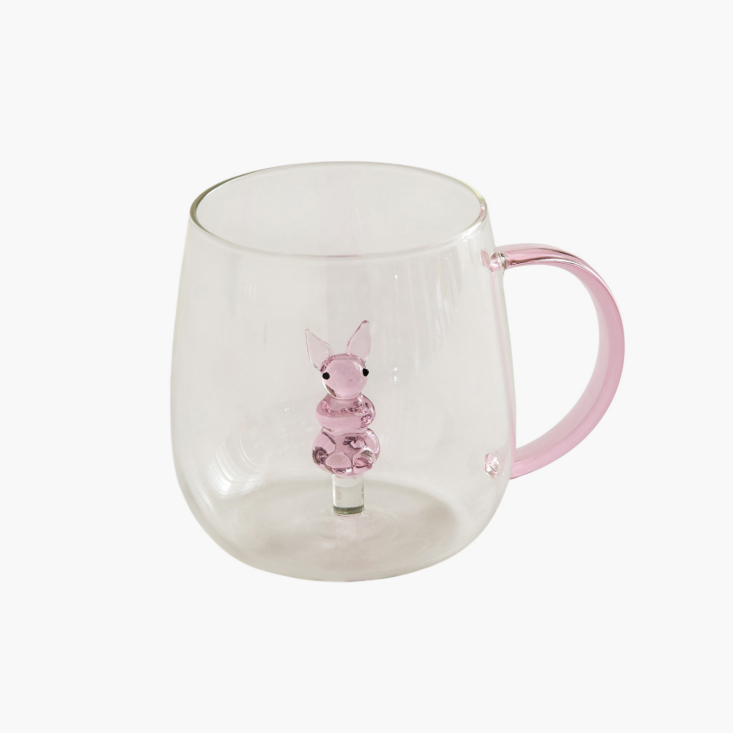 Zen Borosilicate Glass 3D Rabbit Design Coffee Cup with Handle - 300 ml-hbxdecorandfurnishings-tabletop-glassware-image-8