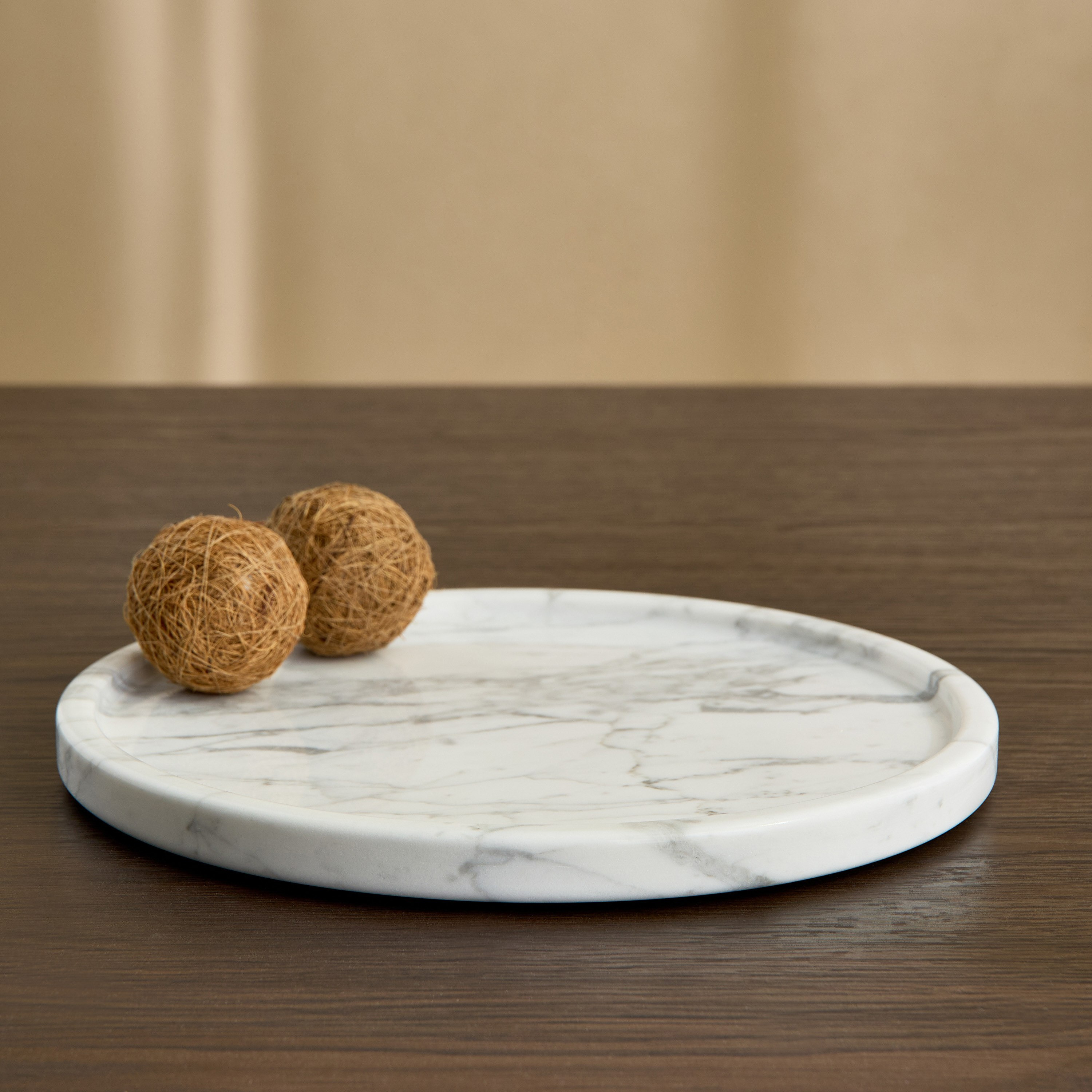 Zen Round Marble Tray - 25x18 cm-hbxdecorandfurnishings-tabletop-trays-image-4