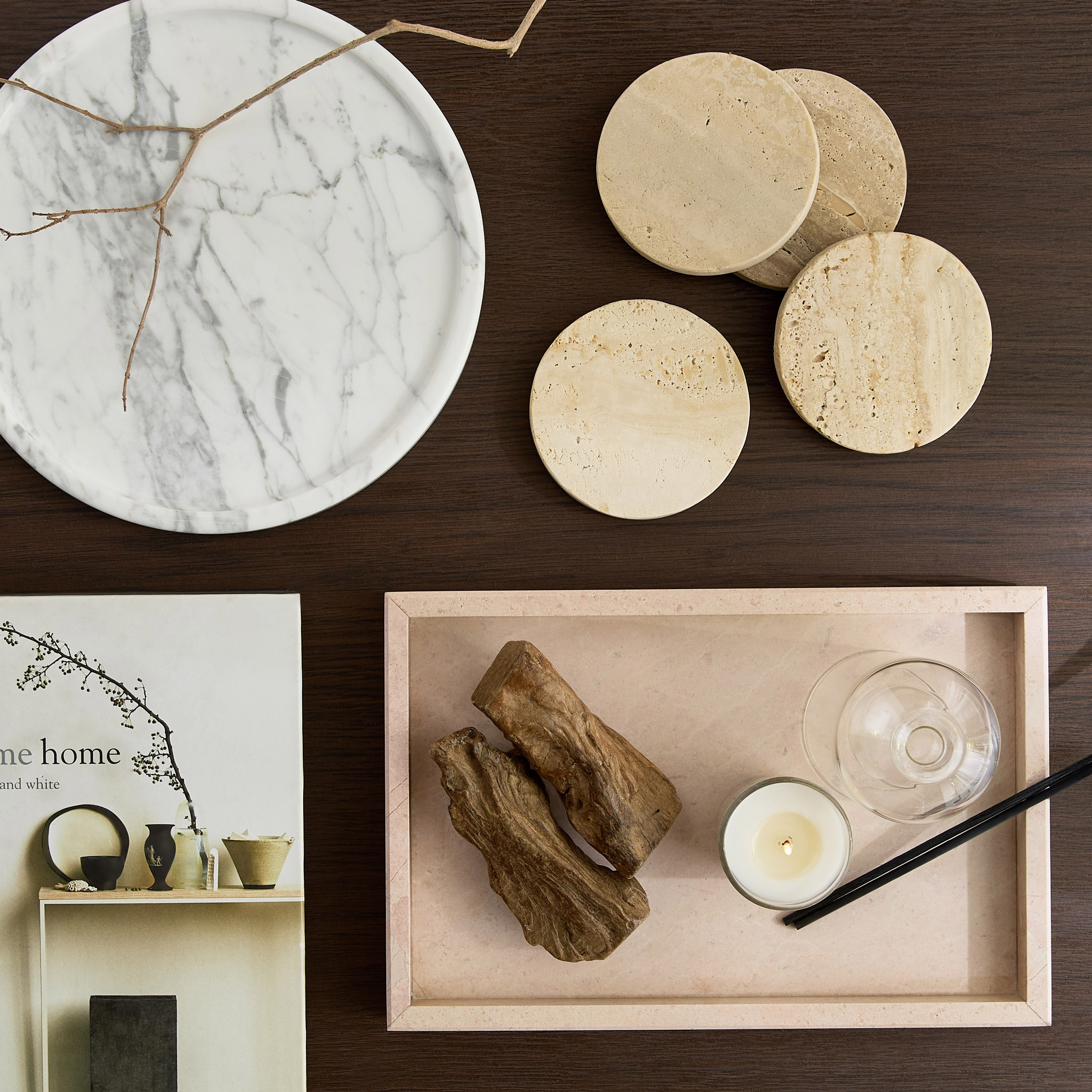 Zen Round Marble Tray - 25x18 cm-hbxdecorandfurnishings-tabletop-trays-image-7