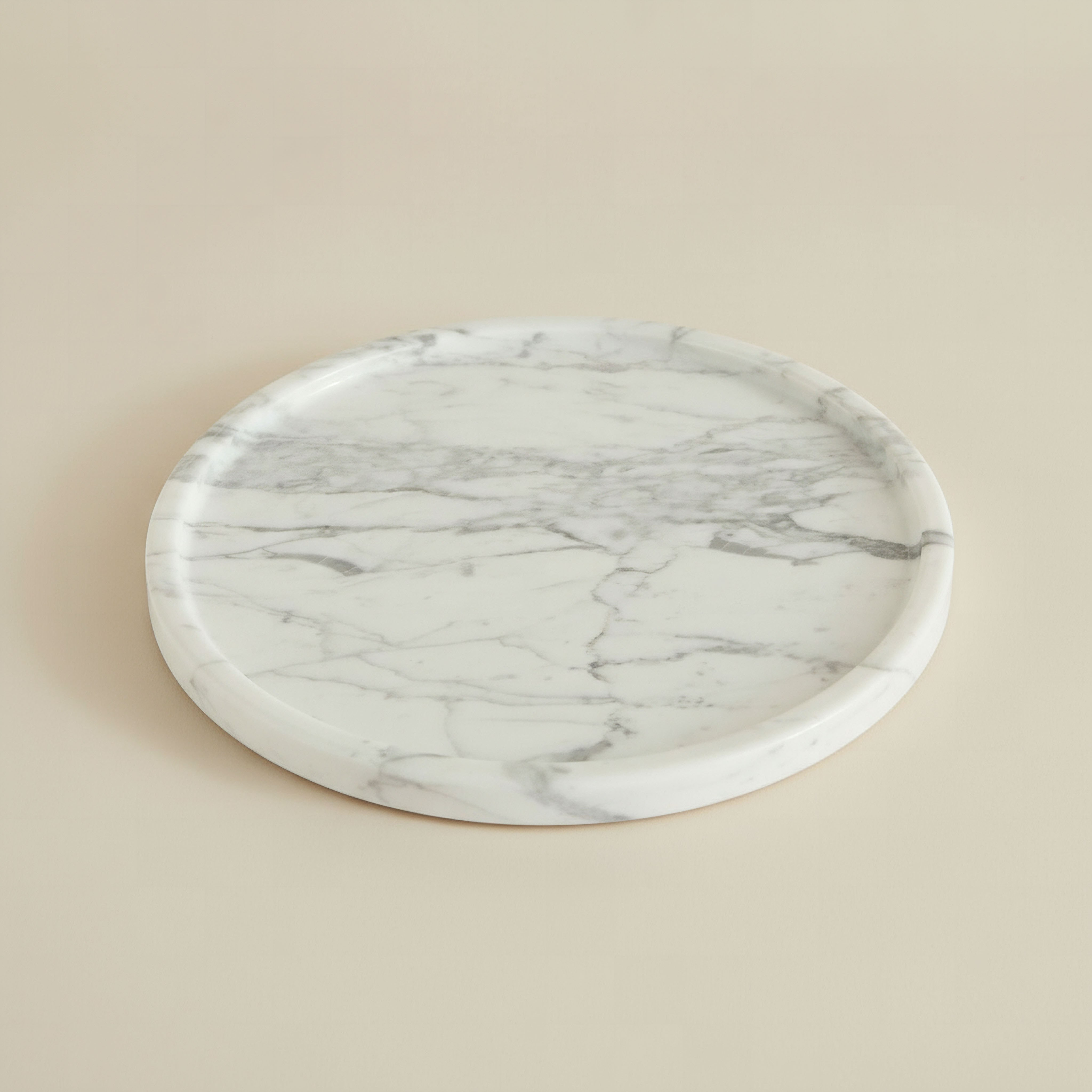 Zen Round Marble Tray - 25x18 cm-hbxdecorandfurnishings-tabletop-trays-image-1