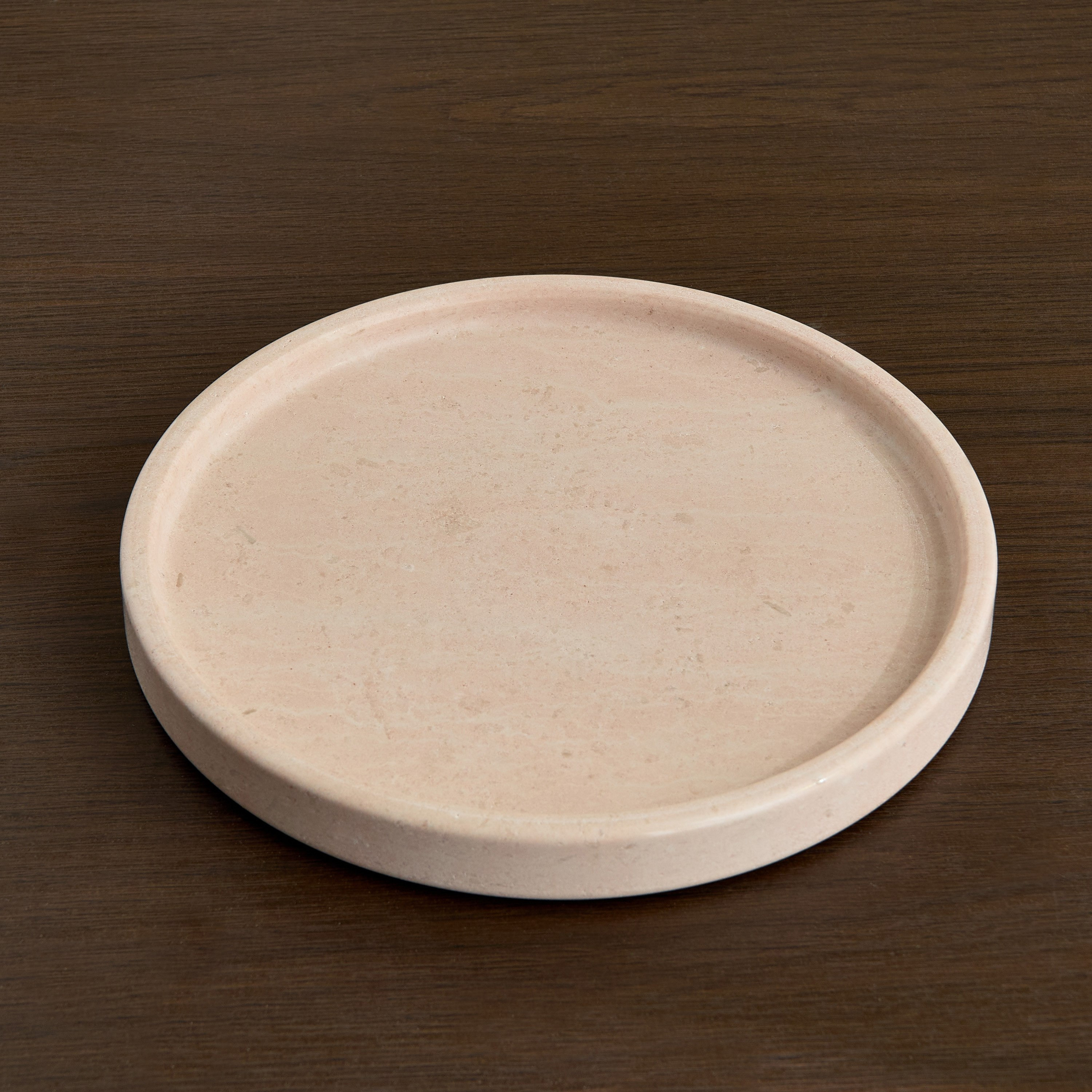 صينية رخام مستديرة من الترافرتين الطبيعي من زين - 25x25 سم-hbxdecorandfurnishings-tabletop-trays-image-5