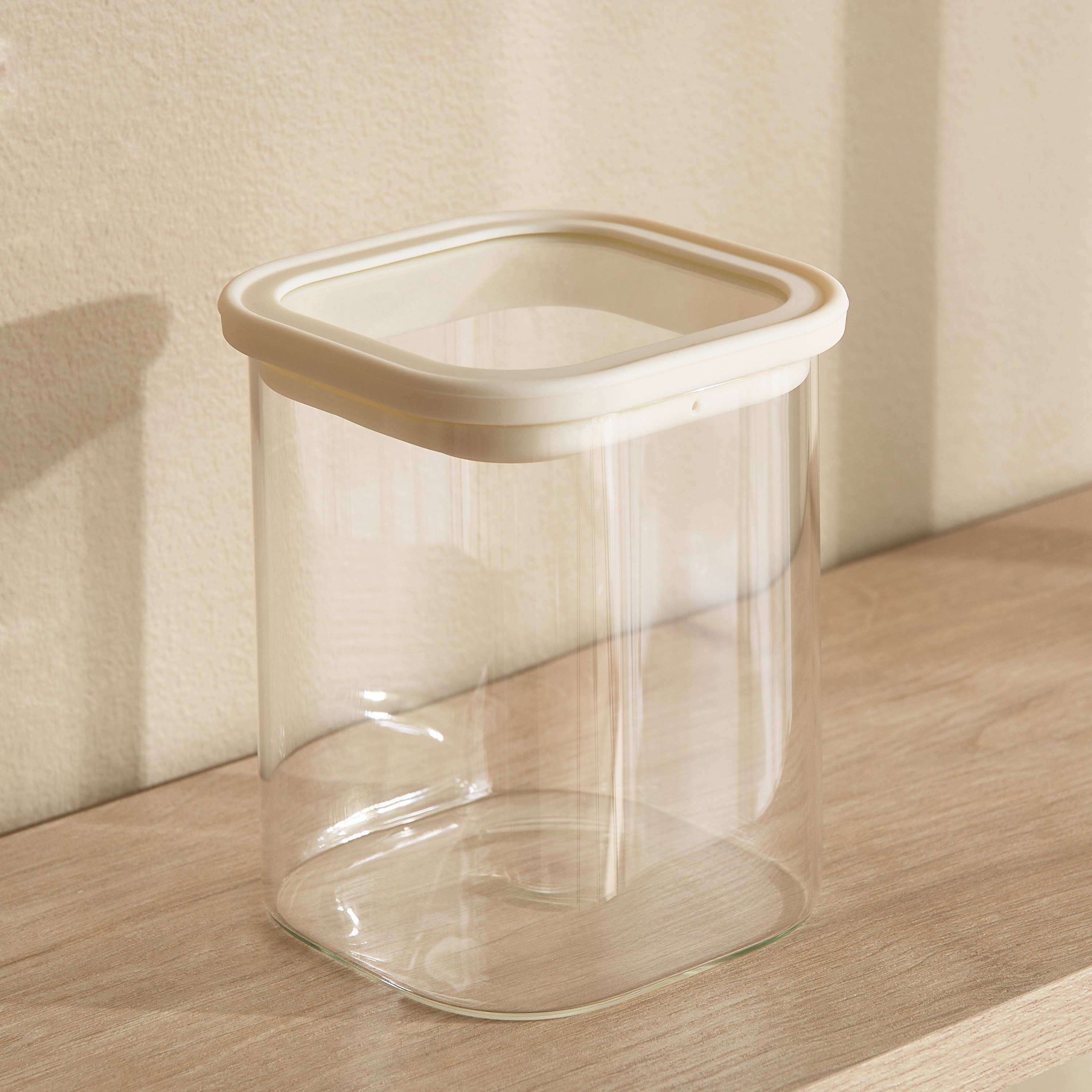 Zen Borosilicate Glass Square Food Storage Jar with Silicon Lid - 900 ml-hbxhomeware-hbxkitchen-image-4
