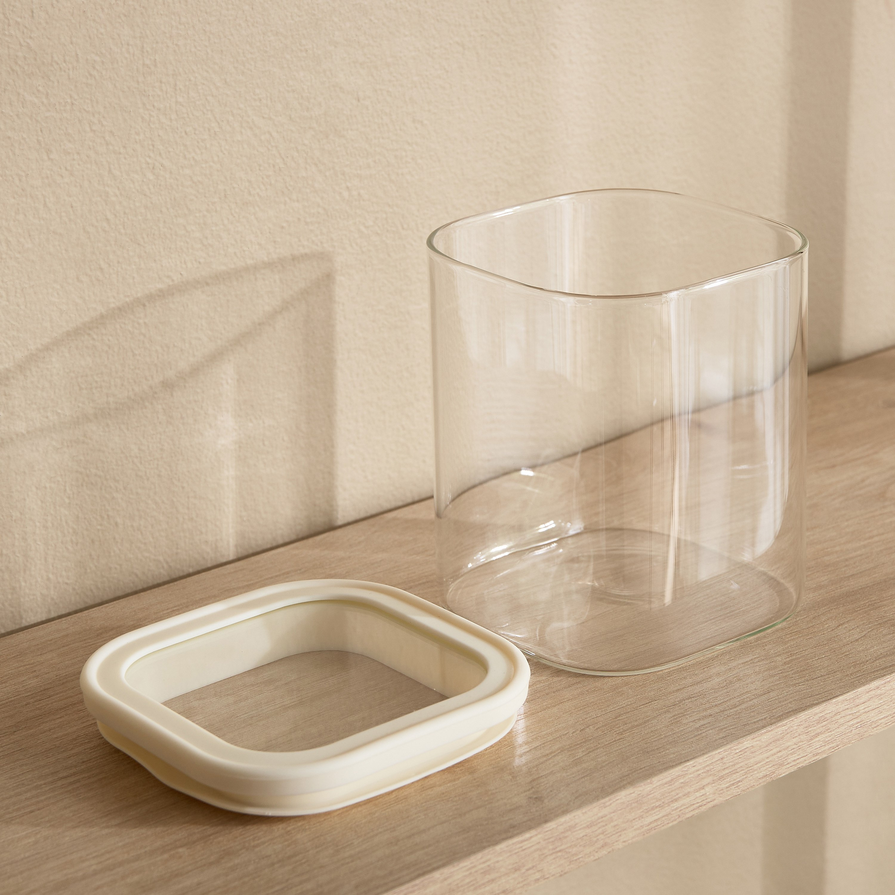 Zen Borosilicate Glass Square Food Storage Jar with Silicon Lid - 900 ml-hbxhomeware-hbxkitchen-image-6