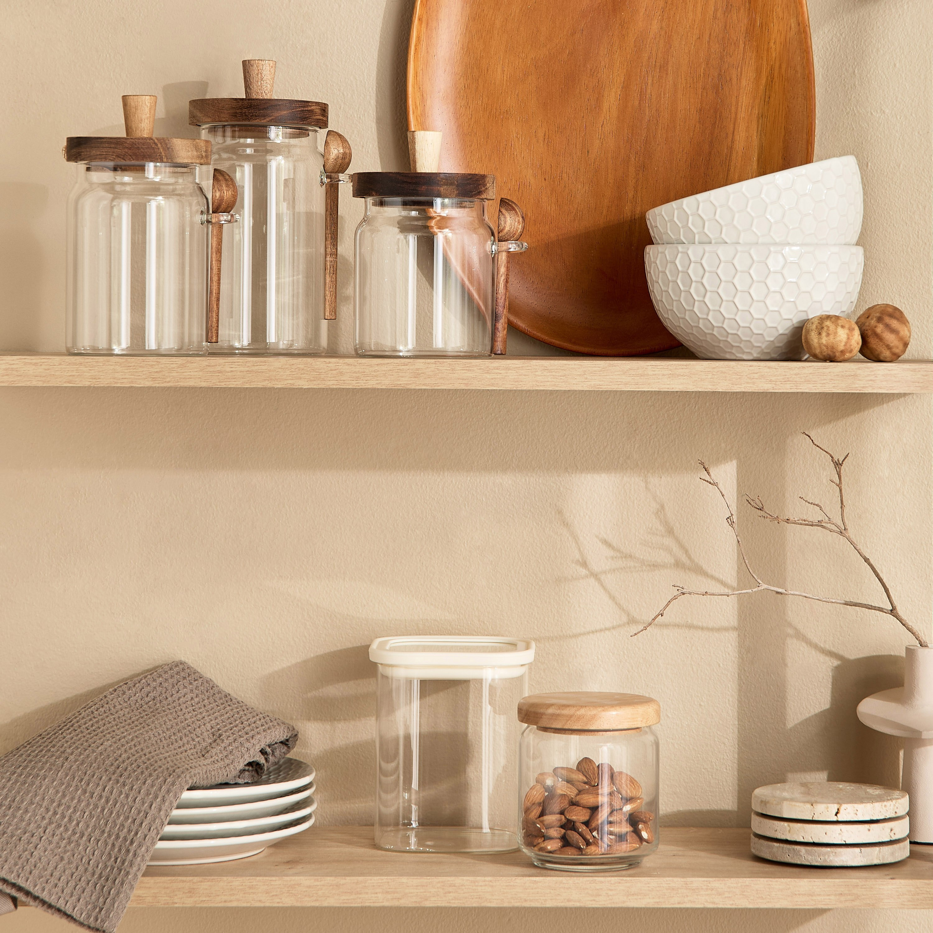Zen Borosilicate Glass Square Food Storage Jar with Silicon Lid - 900 ml-hbxhomeware-hbxkitchen-image-8