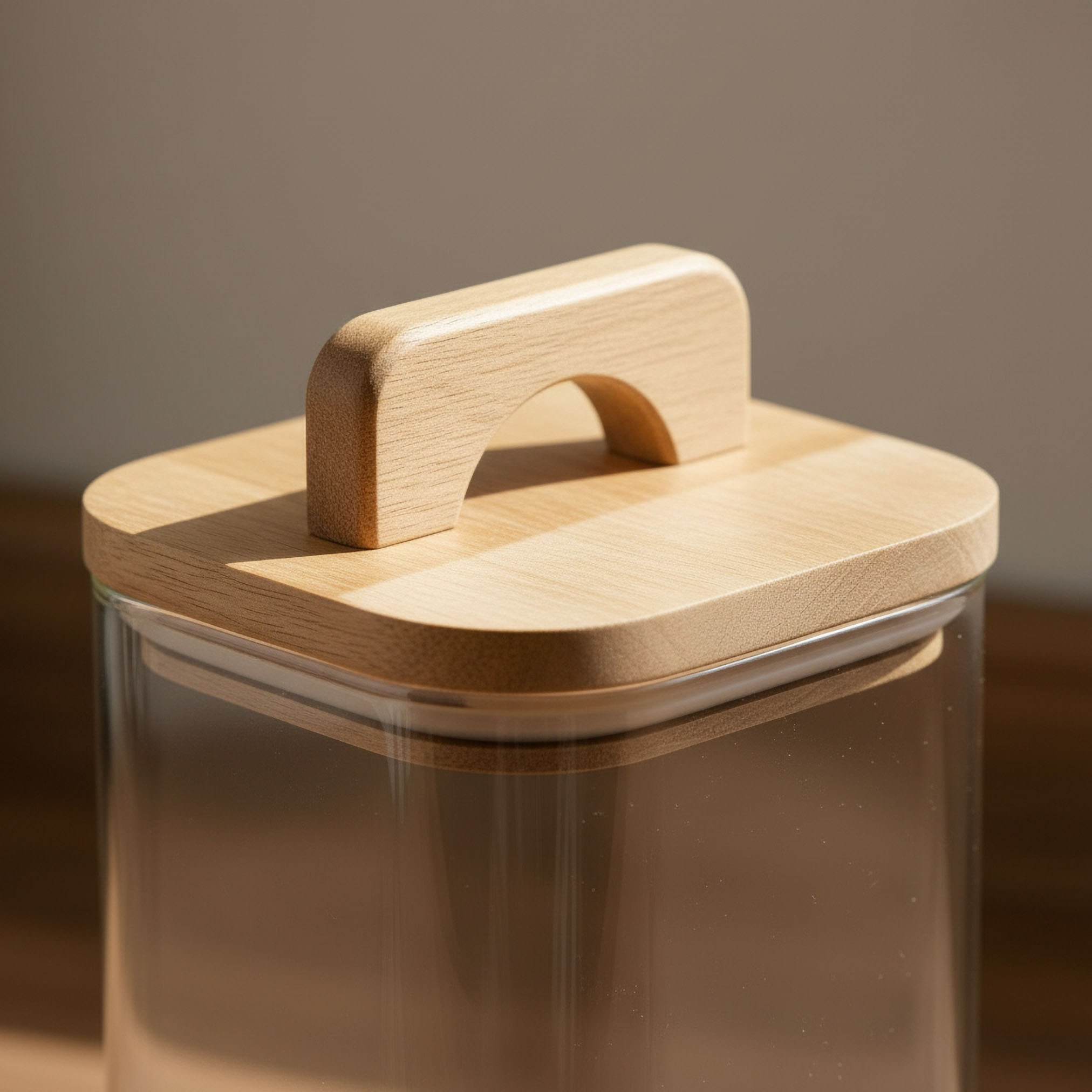 Zen Borosilicate Glass Square Food Storage Jar with Lid and Handle - 1500 ml-hbxhomeware-hbxkitchen-image-3